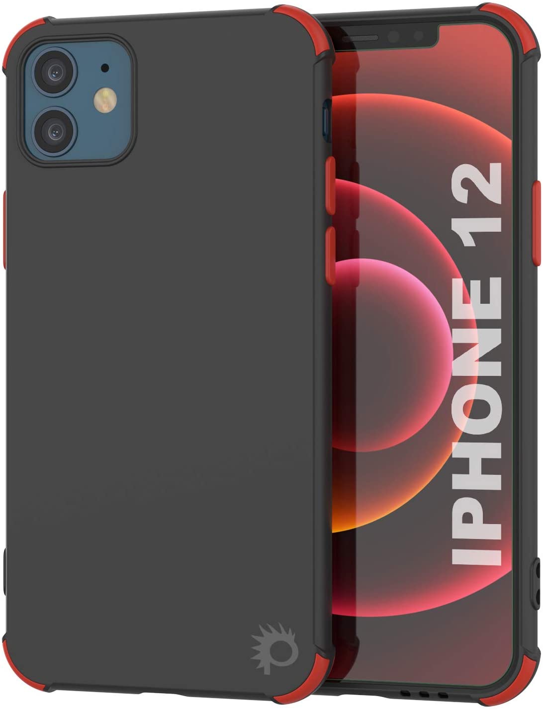 Capa protetora e leve de TPU PunkCase [Sunshine Series] para iPhone 12 [Preto]