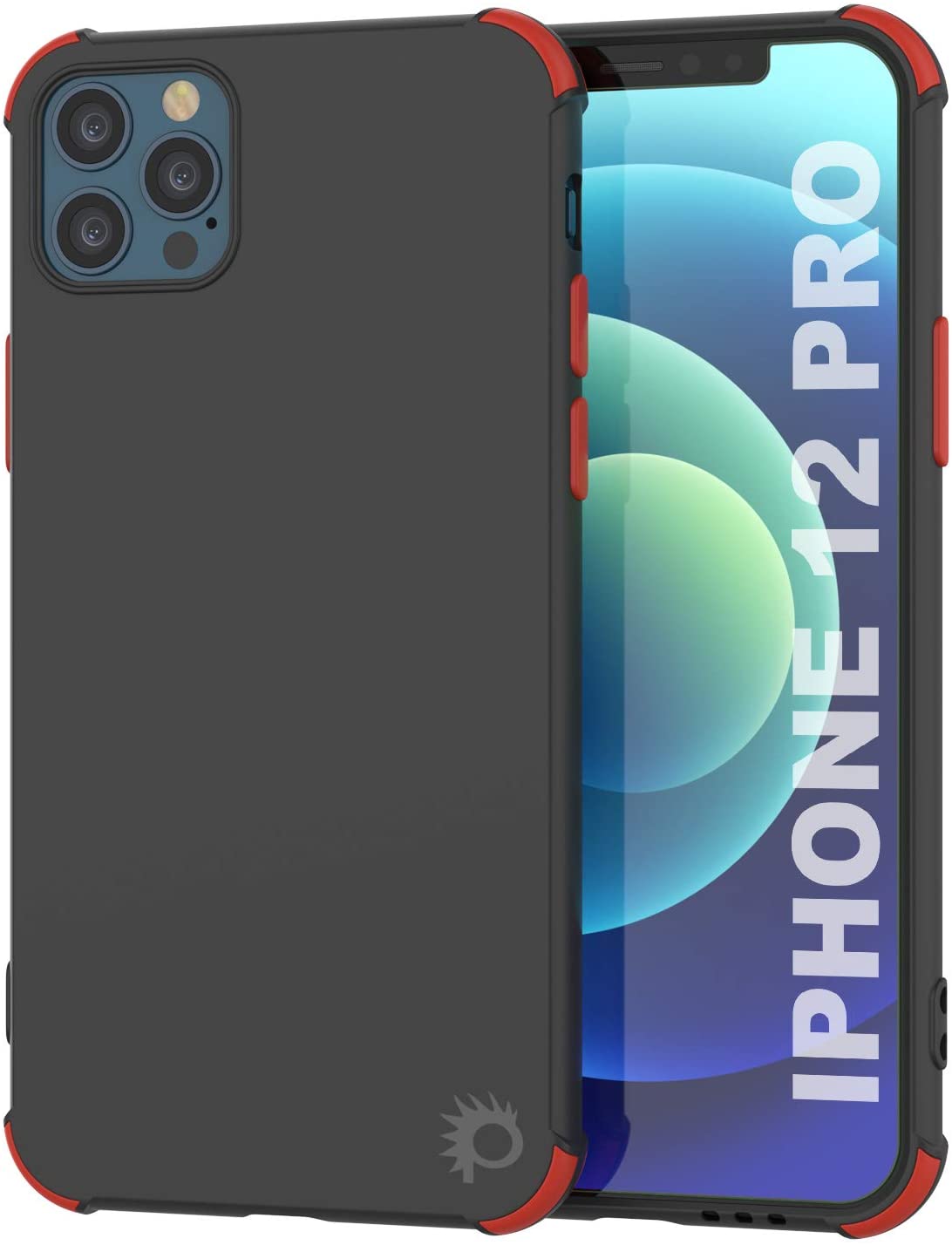 Capa TPU leve e protetora da Punkcase [Série Sunshine] para iPhone 12 Pro [Preto]
