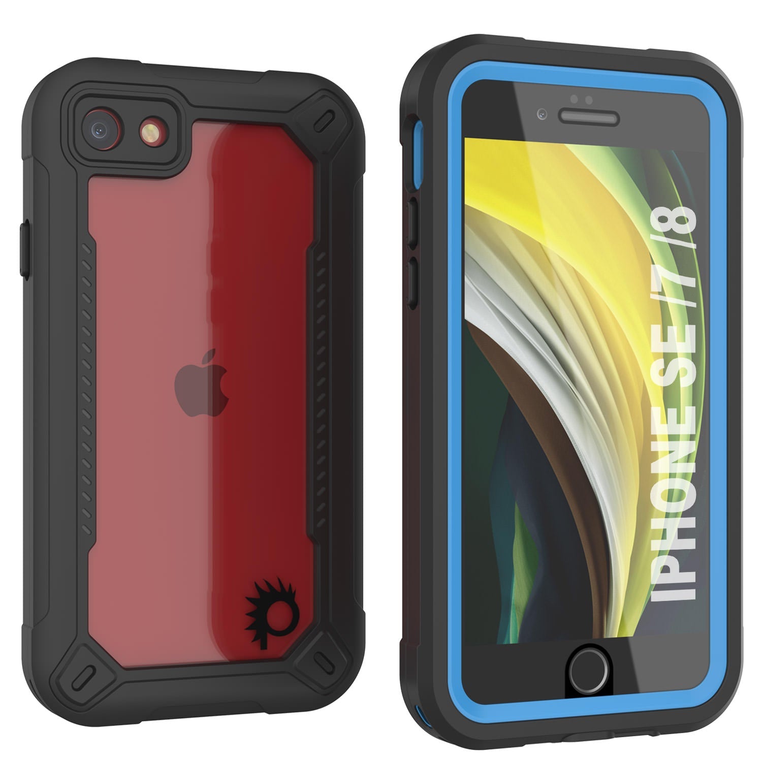 Capa à prova d'água IP68 do iPhone 7, Punkcase [Azul] [Série Maximus] [Slim Fit] [Certificado IP68] [Resistente a Choques] Capa de Armadura Transparente com Protetor de Tela | Proteção Total