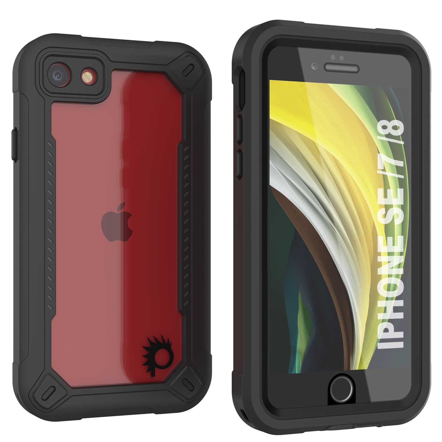 Capa à prova d'água IP68 para iPhone 7, Punkcase [Preto] [Série Maximus] [Ajuste fino] [Certificação IP68] [Resistente a choques] Capa de Armadura Transparente com Protetor de Tela | Proteção Máxima