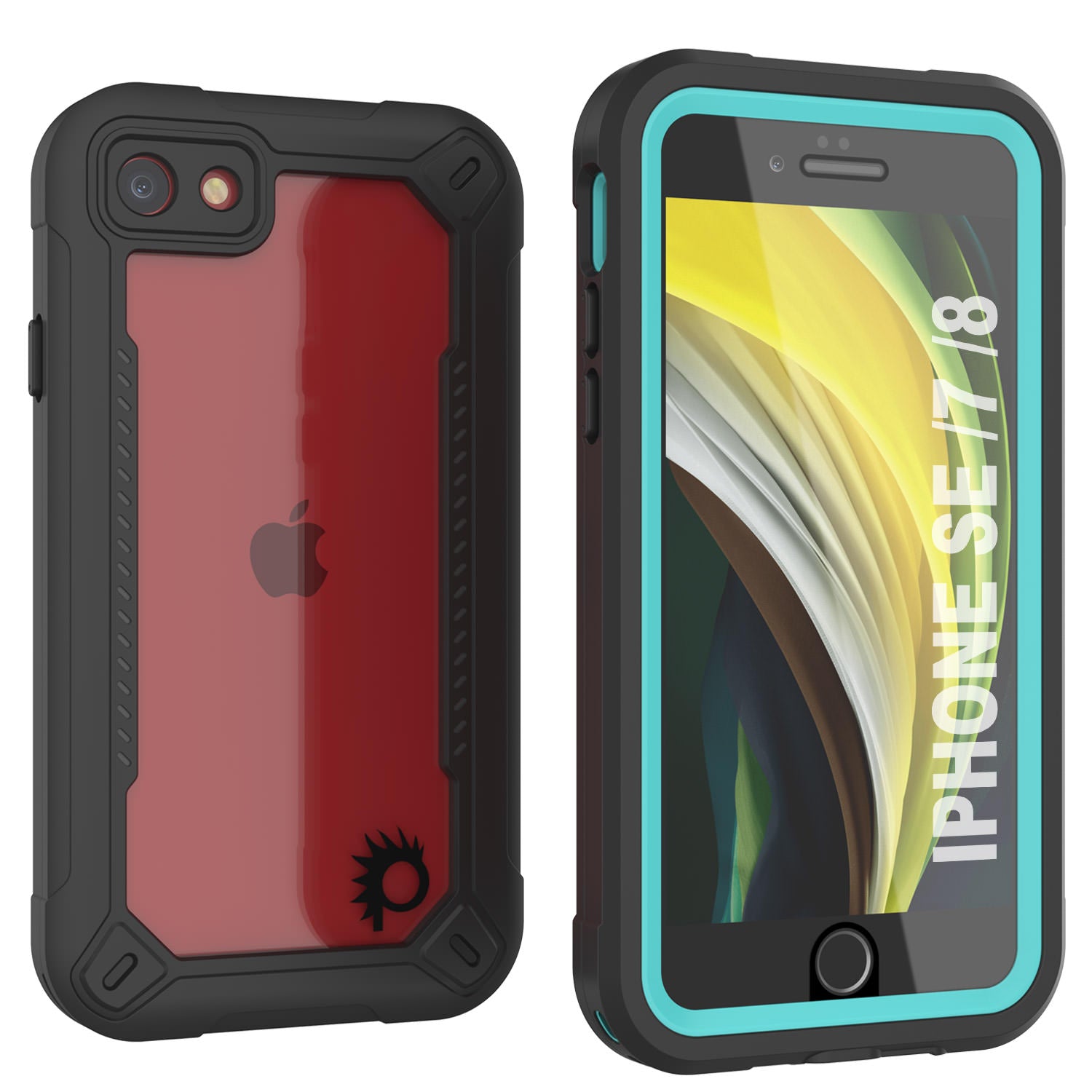Capa à prova d'água IP68 para iPhone SE (4.7 polegadas), Punkcase [teal] [Série Maximus] [Ajuste Slim] [Certificado IP68] [Resistente a Choques] Capa de Armadura Transparente com Protetor de Tela | Proteção Total