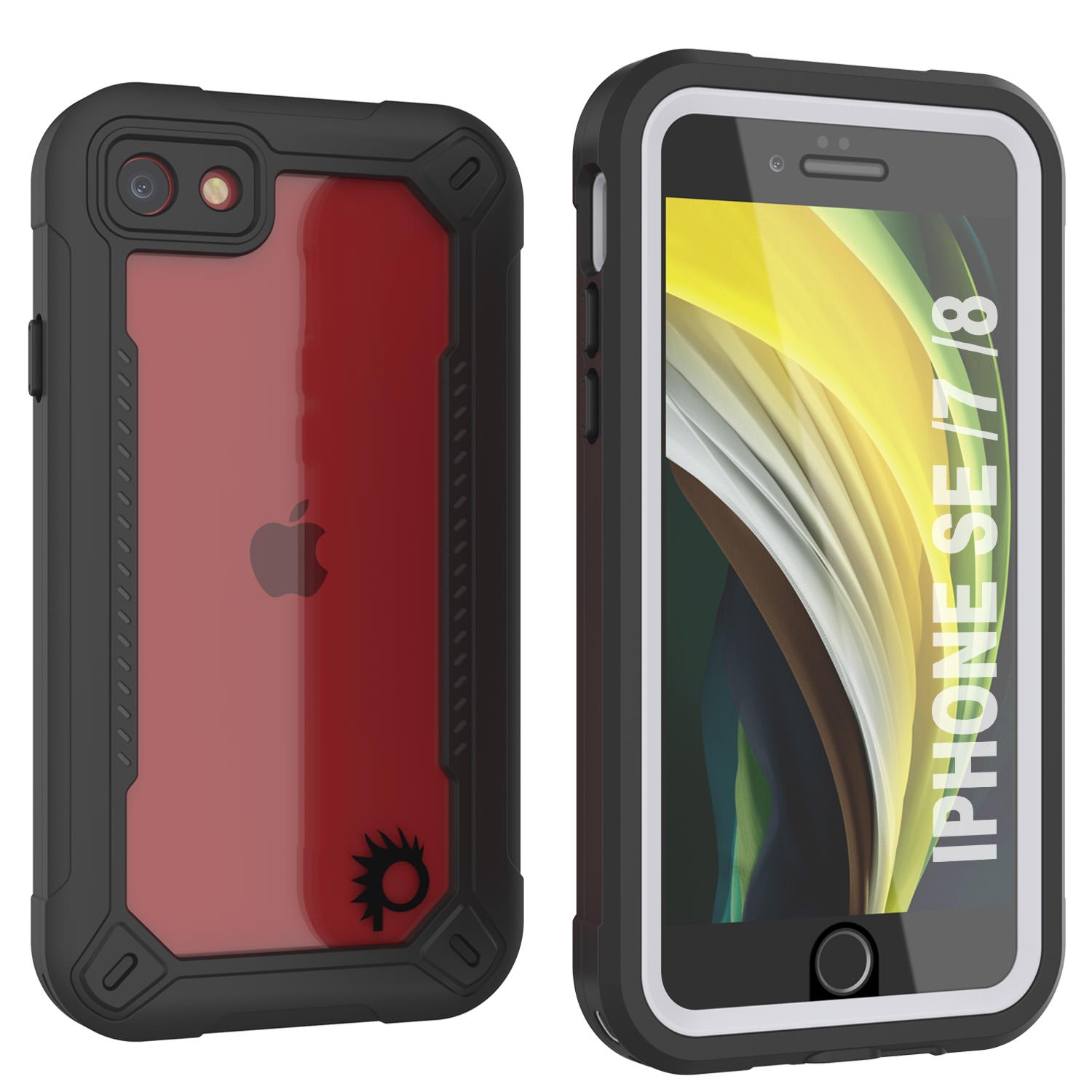 Capa à Prova d'Água IP68 para iPhone SE (4.7"), Punkcase [branca] [Série Maximus] [Ajuste Slim] [Certificada IP68] [Resistente a Choques] Capa de Proteção Transparente com Protetor de Tela | Proteção Total