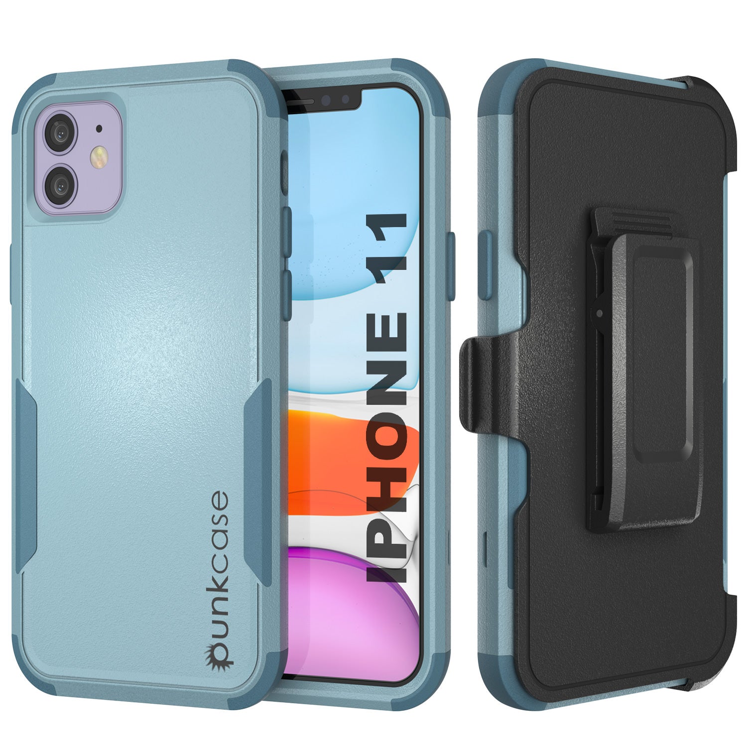 Capa de cinto multissérie Punkcase para iPhone 11 [Série Patron] [Menta]