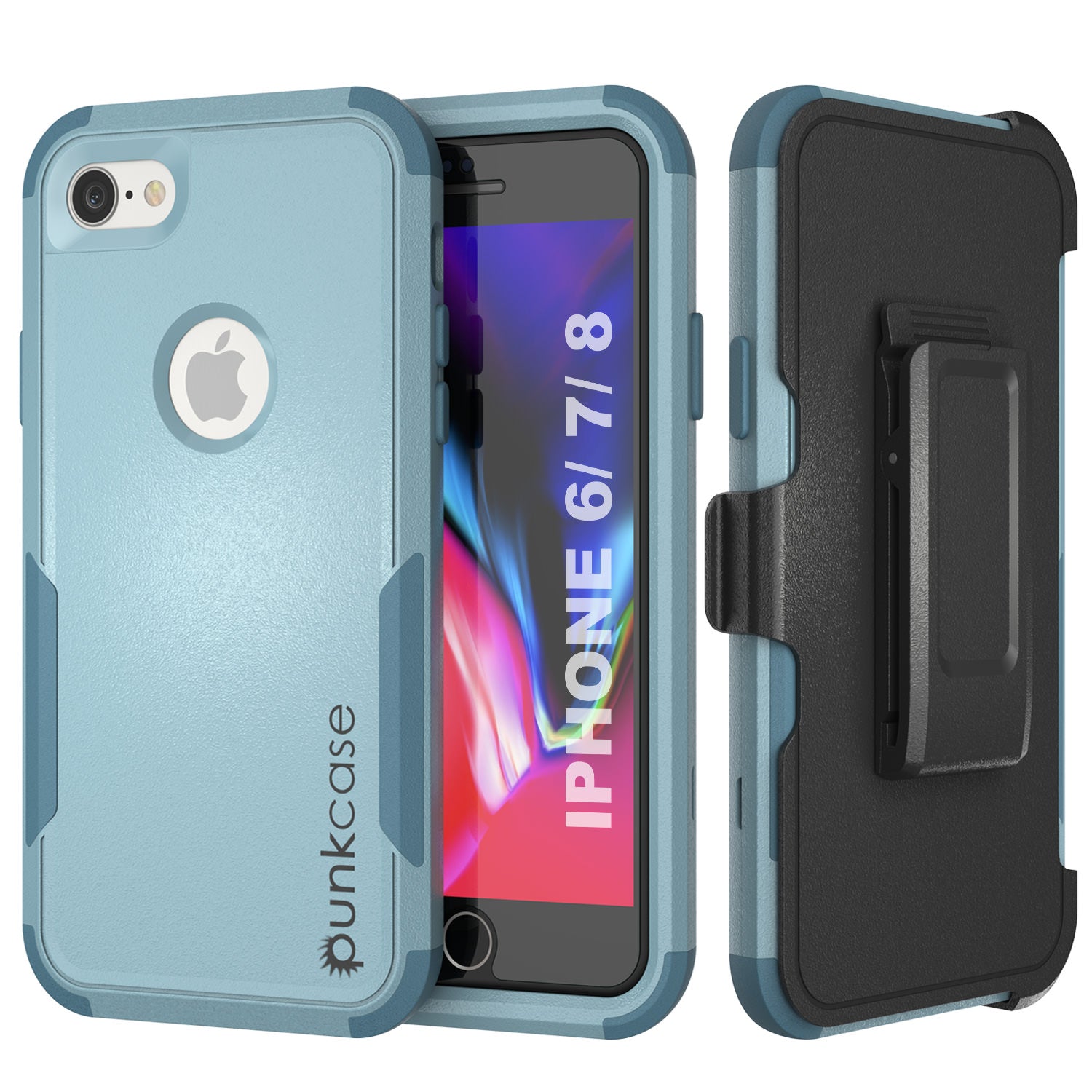 Capa Punkcase para iPhone 6 com clip de cinto e holster multicamadas [Série Patron] [Verde-menta]