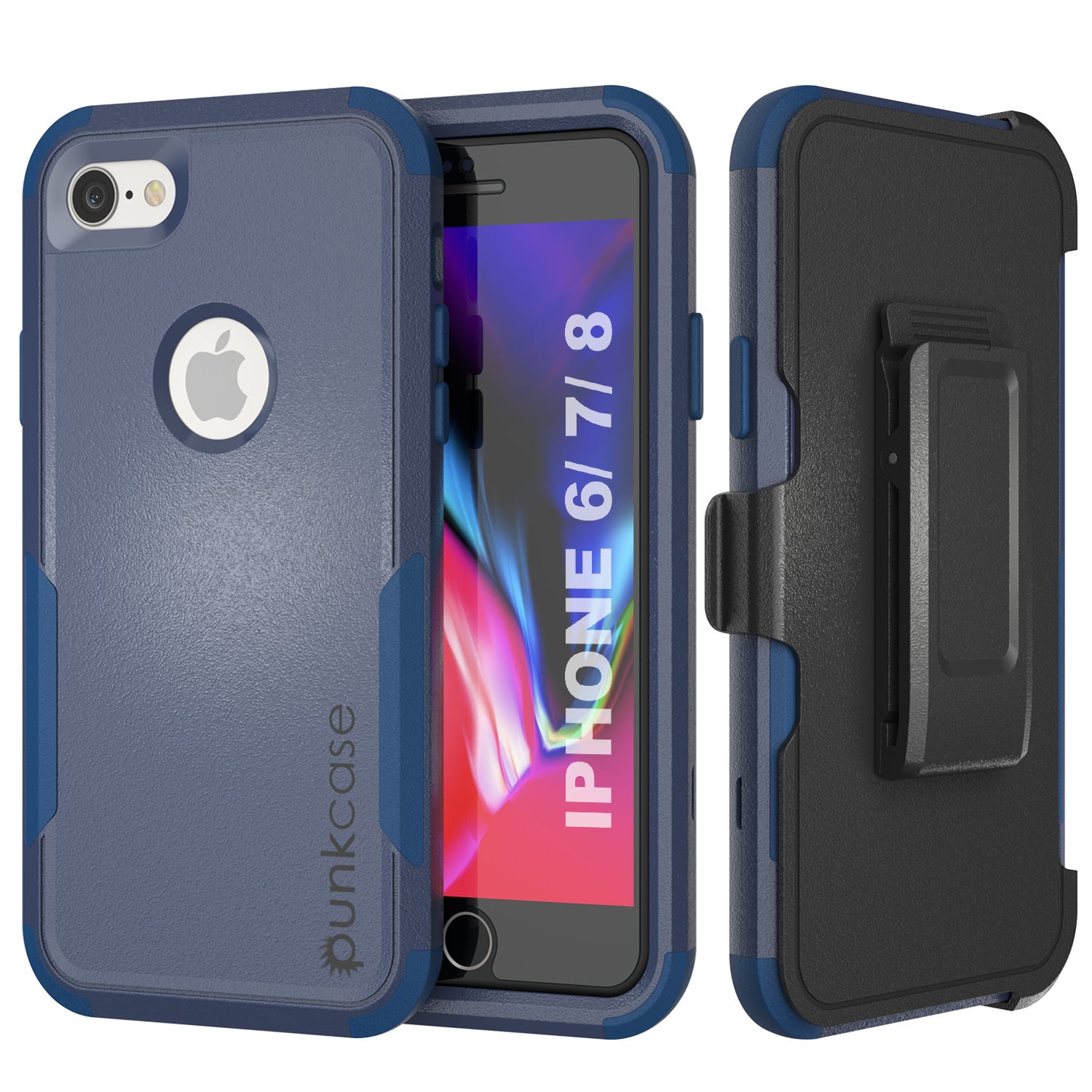 Punkcase para iPhone 6 Clipe de Cinto Estojo Multicamada de Coldre [Série Patron] [Marinha]