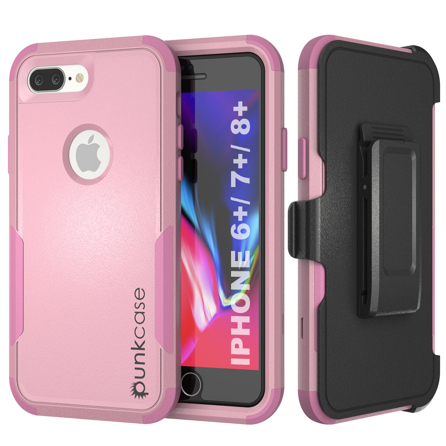 Punkcase para iPhone 6+ Plus Bolsa de cinto de várias camadas [Série Patron] [Rosa]