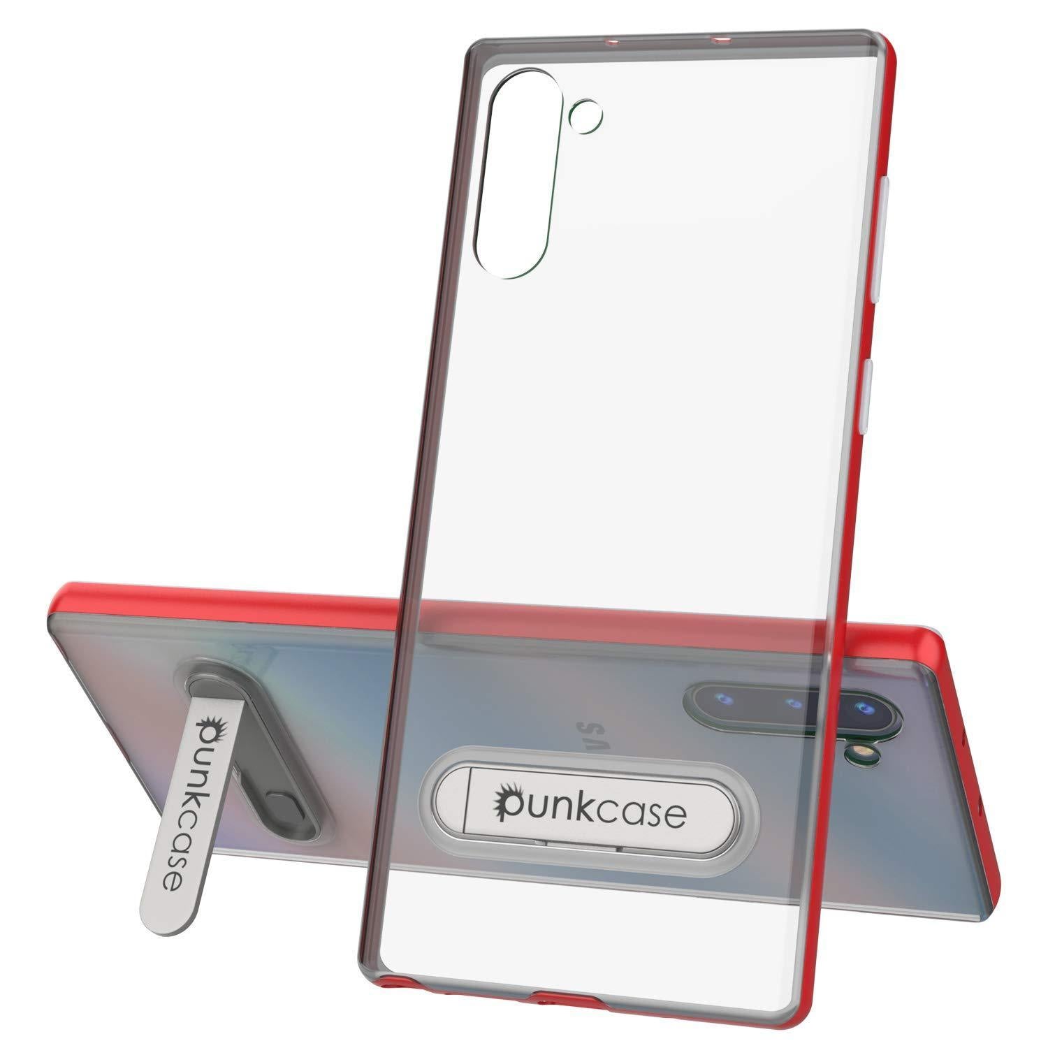Galaxy Note 10 Capa de Armadura PunkCase Lucid 3.0 com Suporte Integrado e Protetor de Tela [Vermelho]