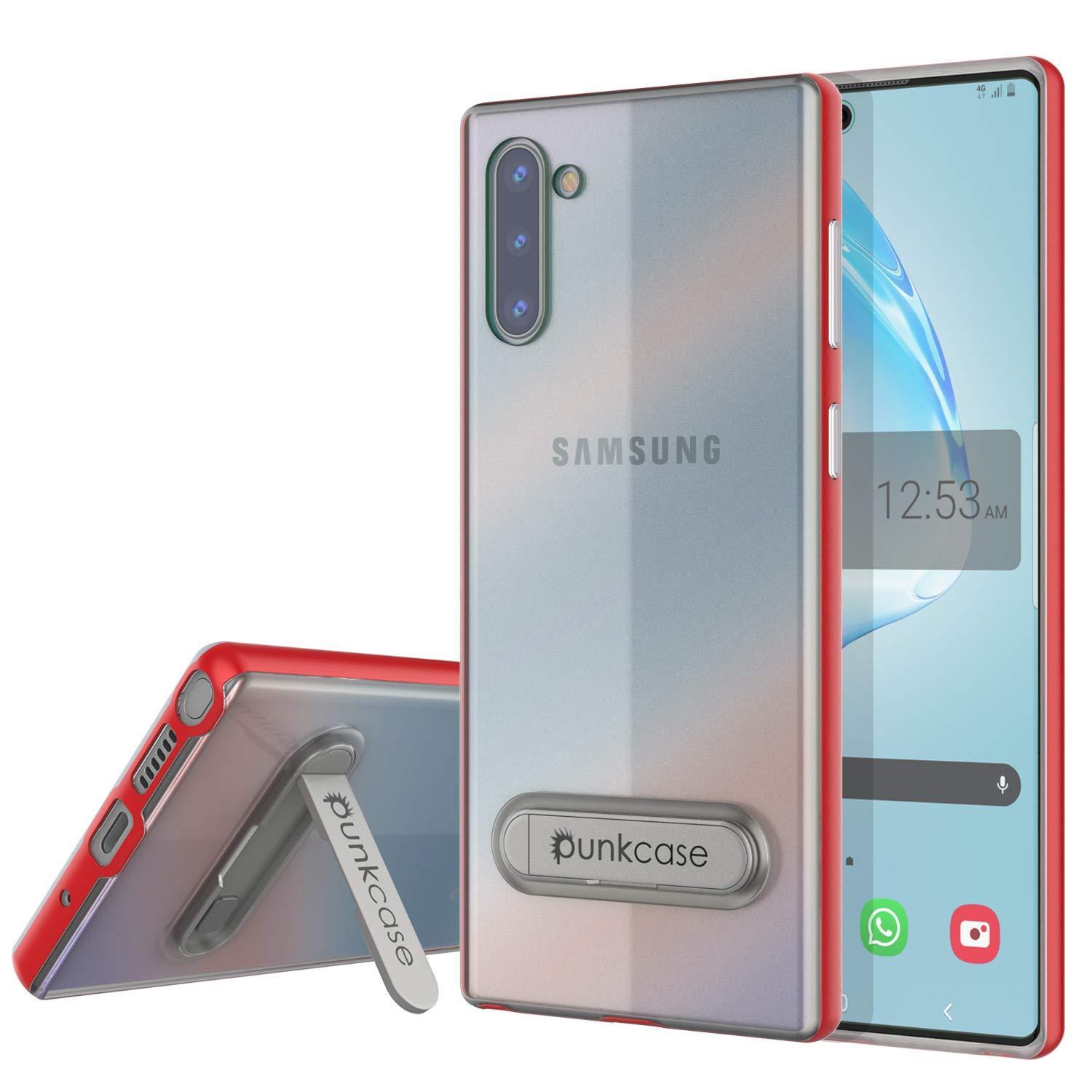 Galaxy Note 10 Capa de Armadura PunkCase Lucid 3.0 com Suporte Integrado e Protetor de Tela [Vermelho]