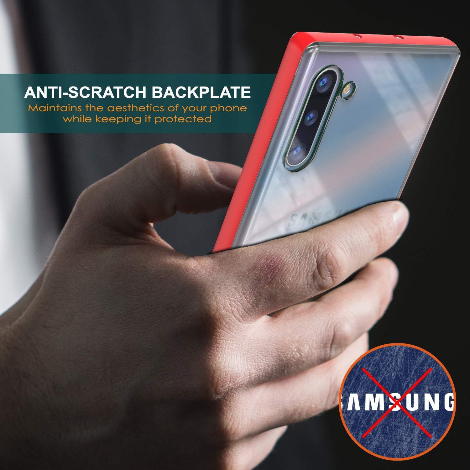Galaxy Note 10 Capa de Armadura PunkCase Lucid 3.0 com Suporte Integrado e Protetor de Tela [Vermelho]