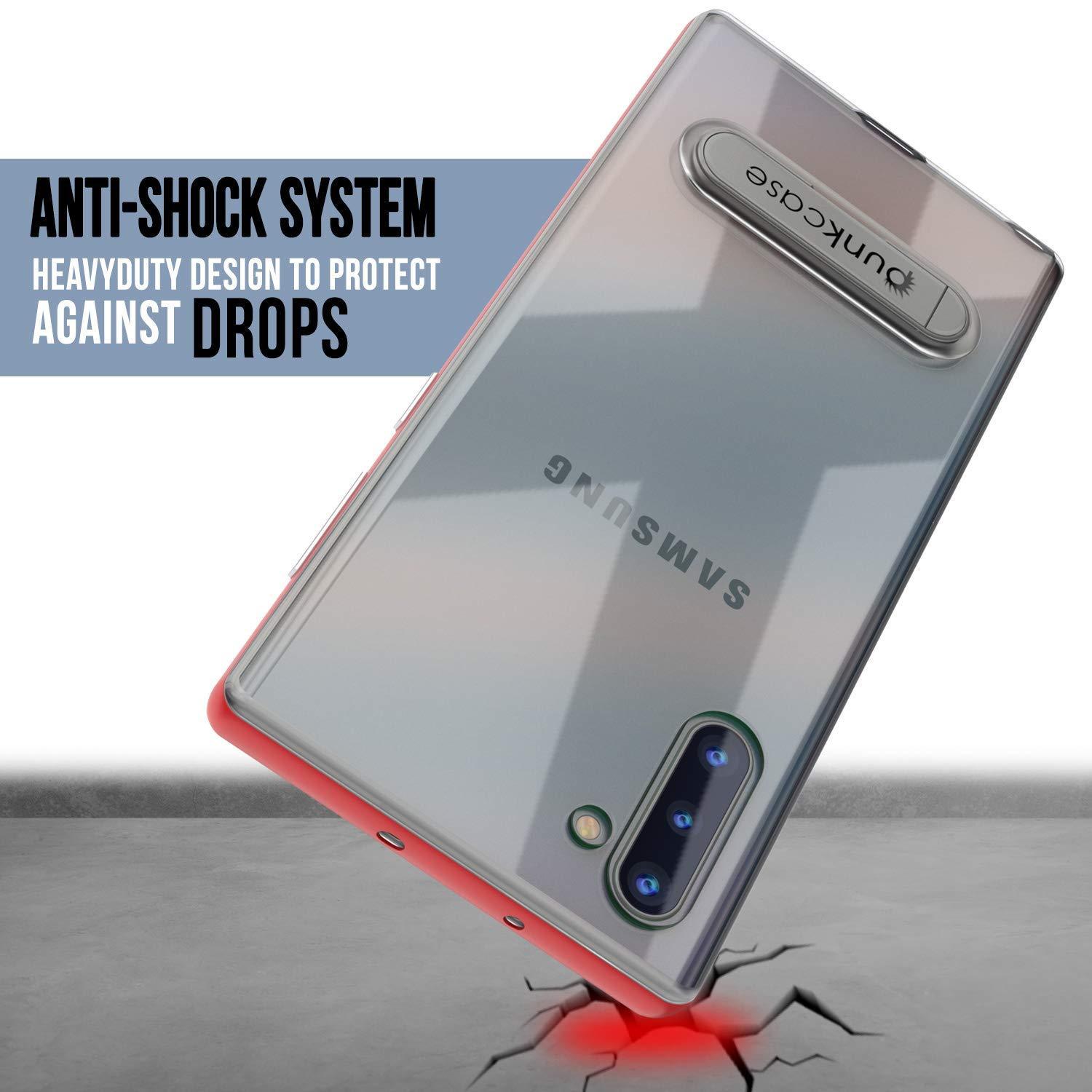 Galaxy Note 10 Capa de Armadura PunkCase Lucid 3.0 com Suporte Integrado e Protetor de Tela [Vermelho]