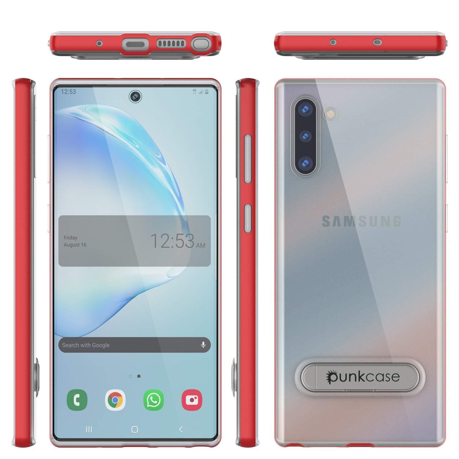 Galaxy Note 10 Capa de Armadura PunkCase Lucid 3.0 com Suporte Integrado e Protetor de Tela [Vermelho]