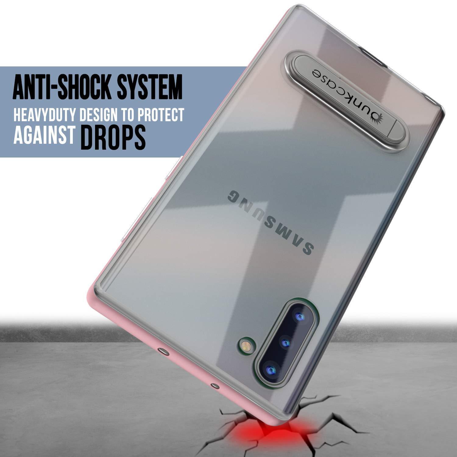 Capa de armadura PunkCase Galaxy Note 10 Lucid 3.0 com suporte integrado e protetor de tela [Ouro Rosa]