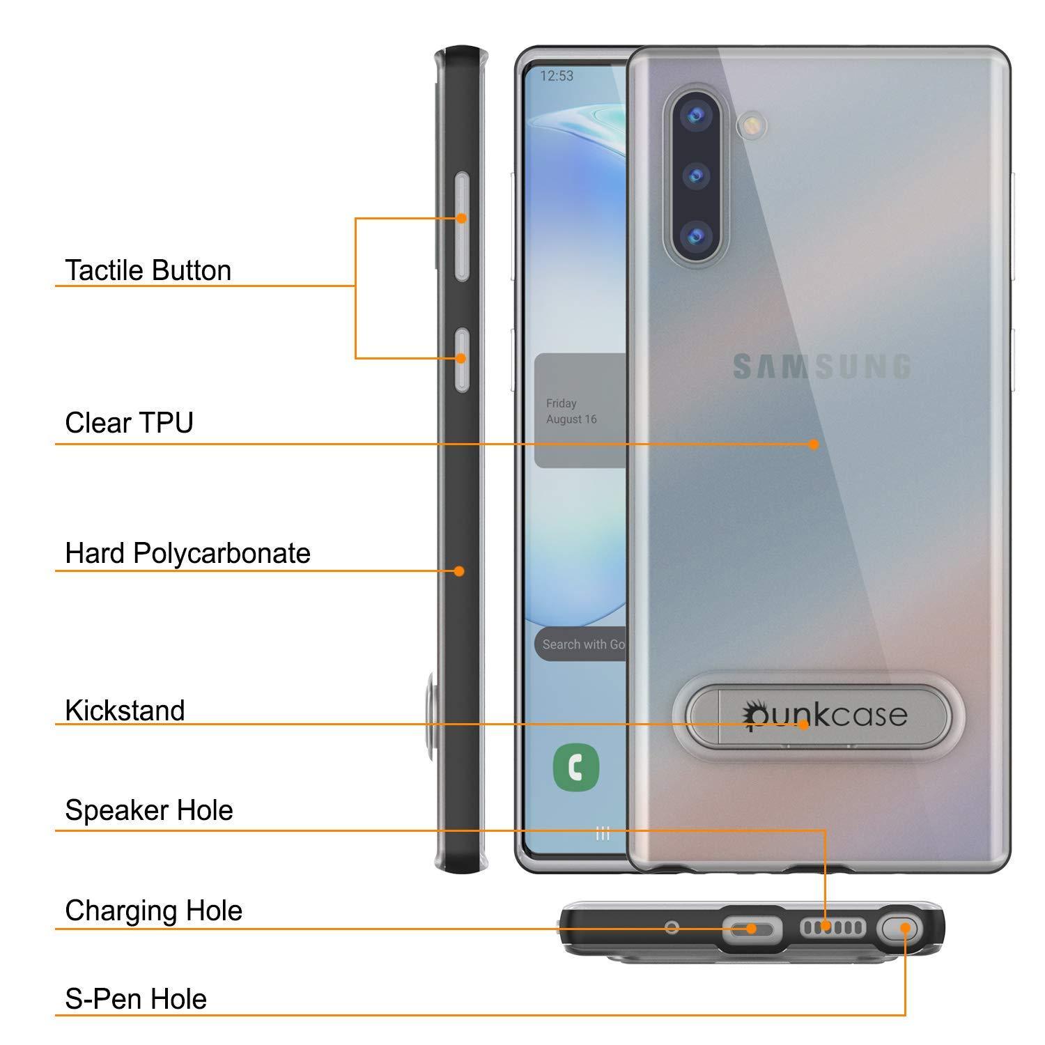 Capa de Armadura Galaxy Note 10 Lucid 3.0 PunkCase com Suporte Integrado e Protetor de Tela [Preto]