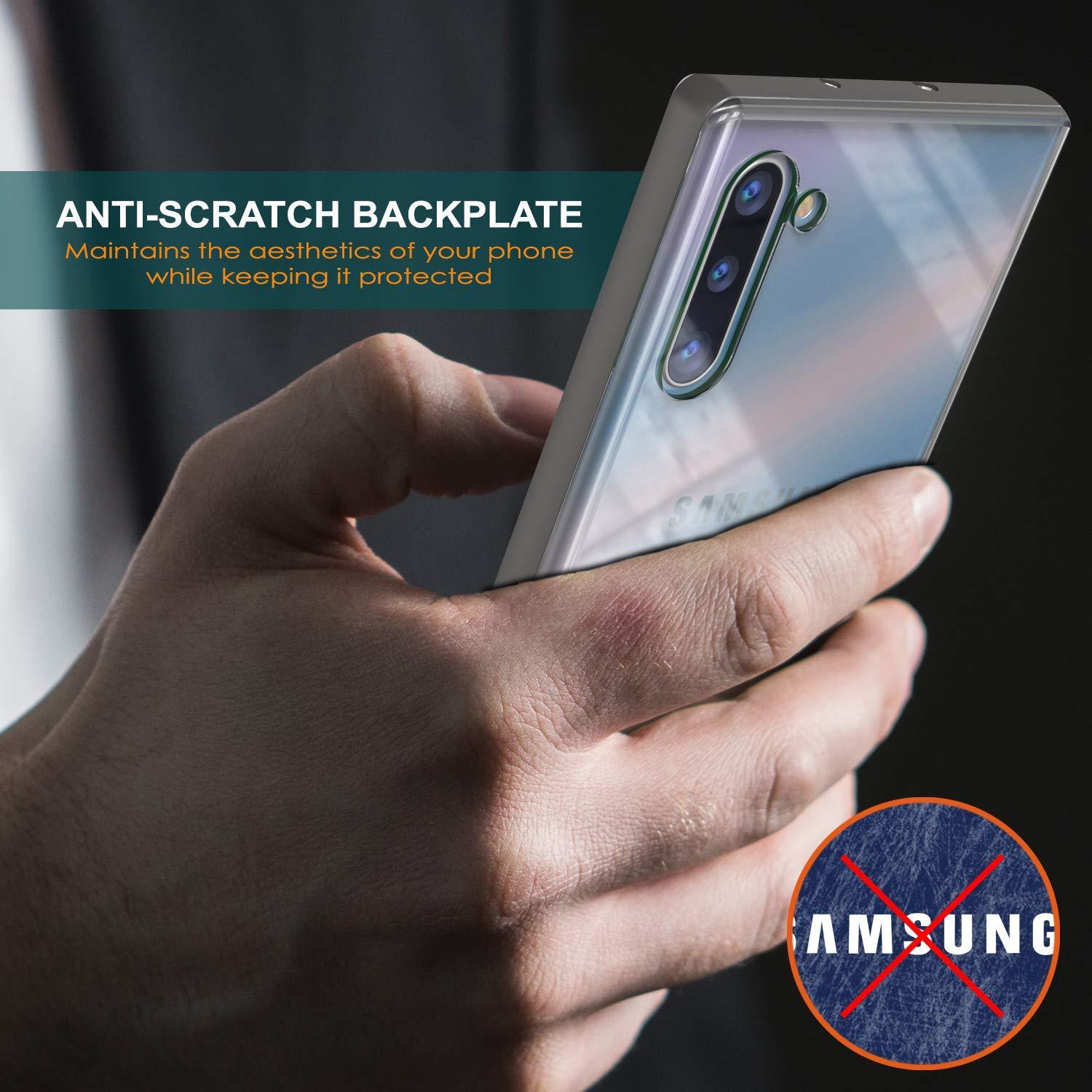 Capa de Armadura PunkCase Lucid 3.0 para Galaxy Note 10 com Suporte Integrado e Protetor de Tela [Cinza]