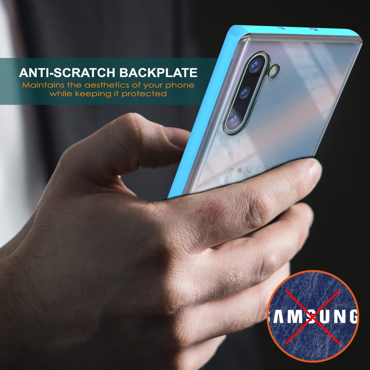 Capa de armadura PunkCase Armor Galaxy Note 10 Lucid 3.0 com suporte integrado e protetor de tela [Azul]