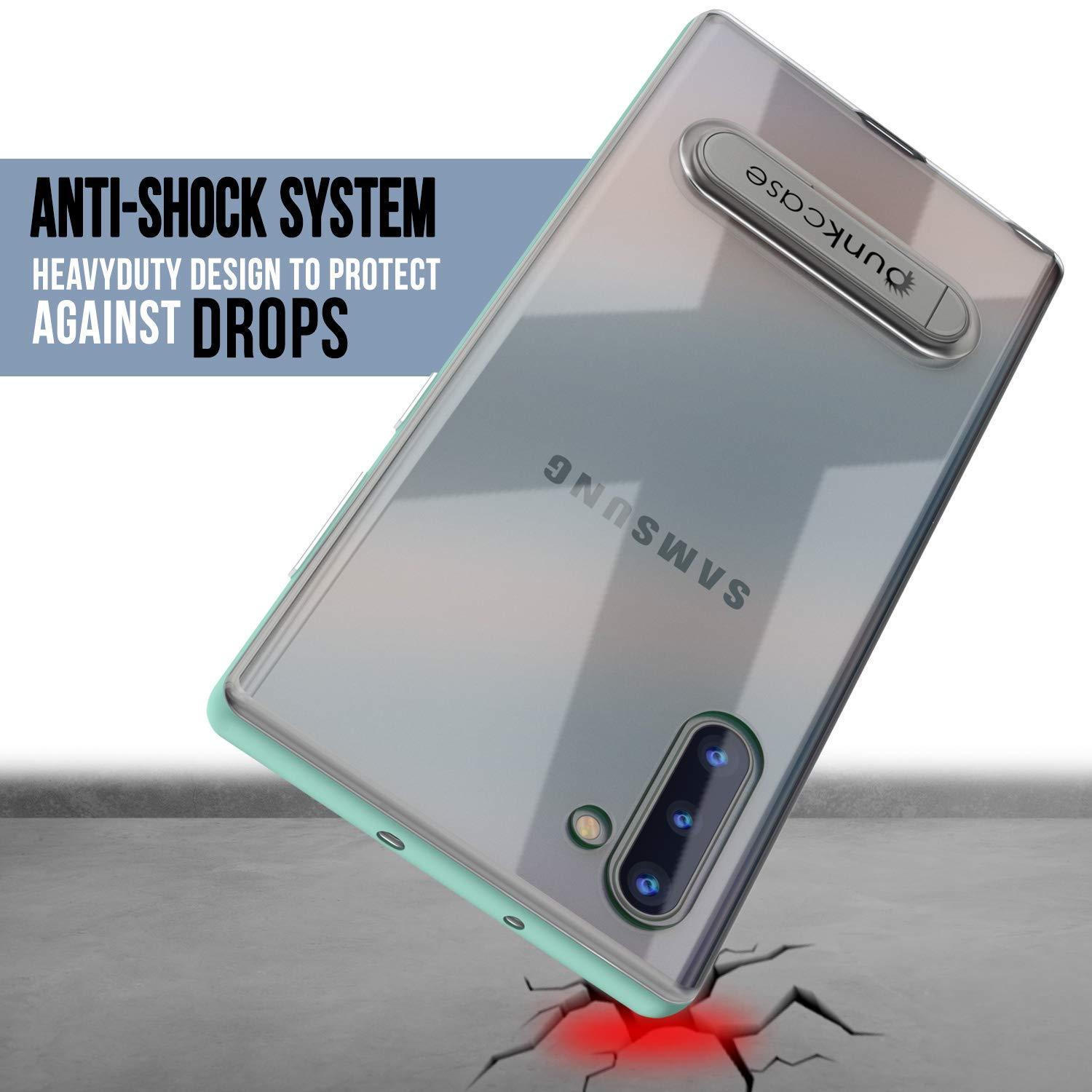 Capa de armadura PunkCase Lucid 3.0 Galaxy Note 10 com suporte integrado e protetor de tela [Azul-petróleo]