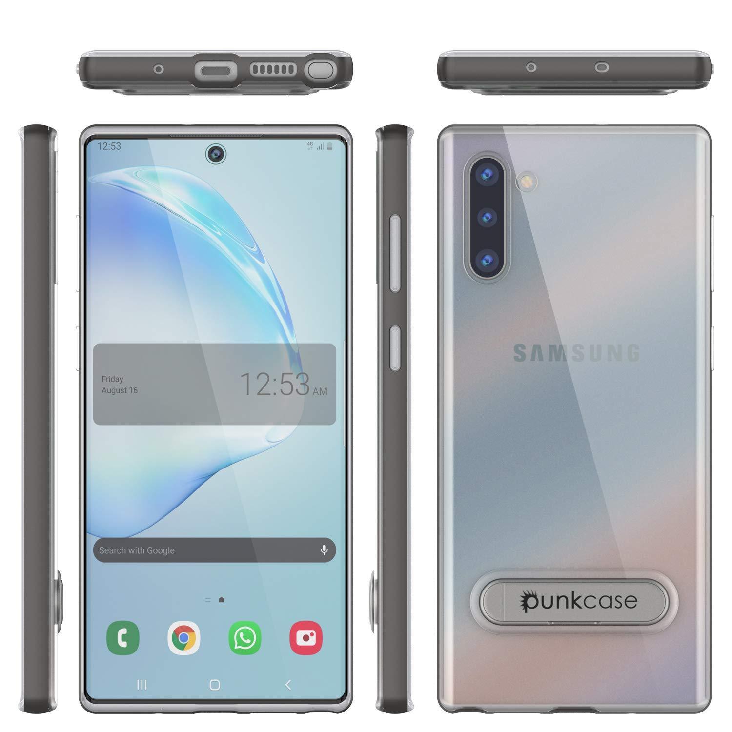 Capa de Armadura PunkCase Lucid 3.0 para Galaxy Note 10 com Suporte Integrado e Protetor de Tela [Cinza]