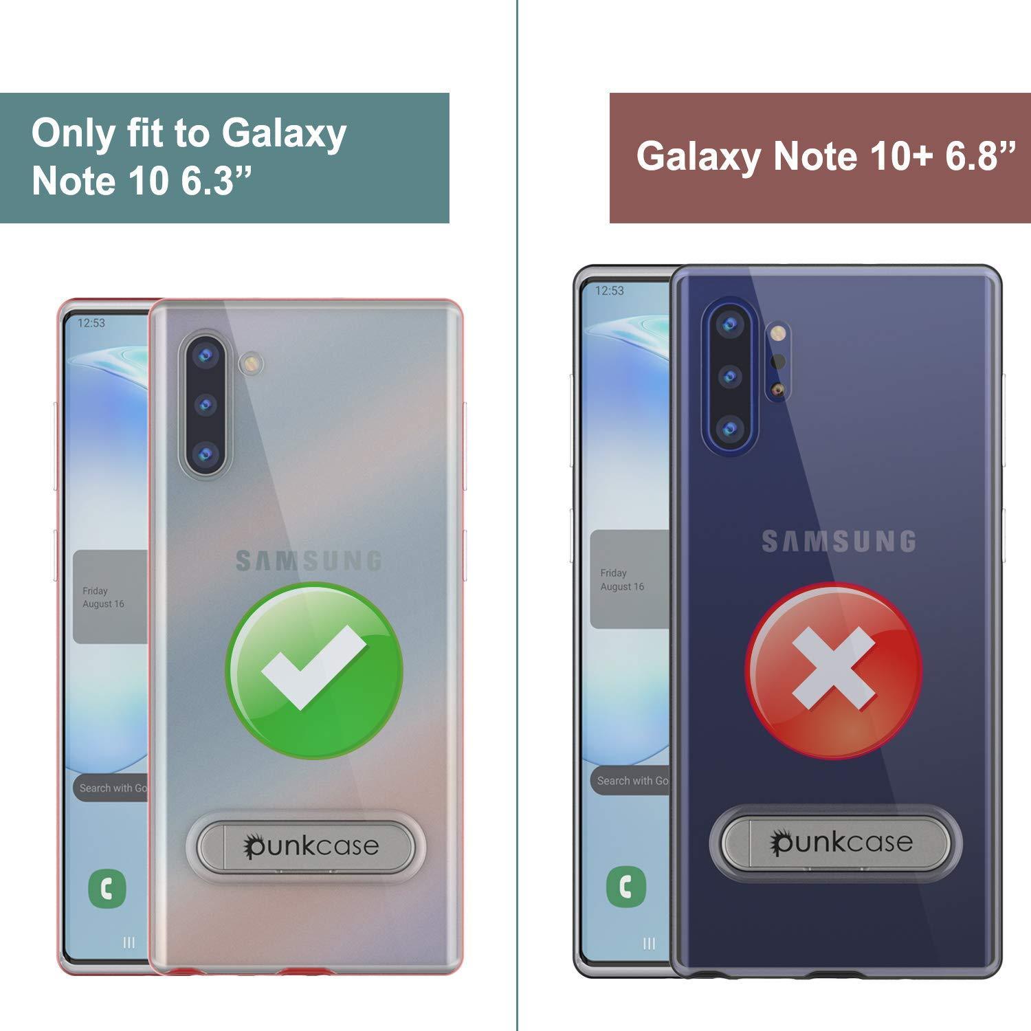 Galaxy Note 10 Capa de Armadura PunkCase Lucid 3.0 com Suporte Integrado e Protetor de Tela [Vermelho]