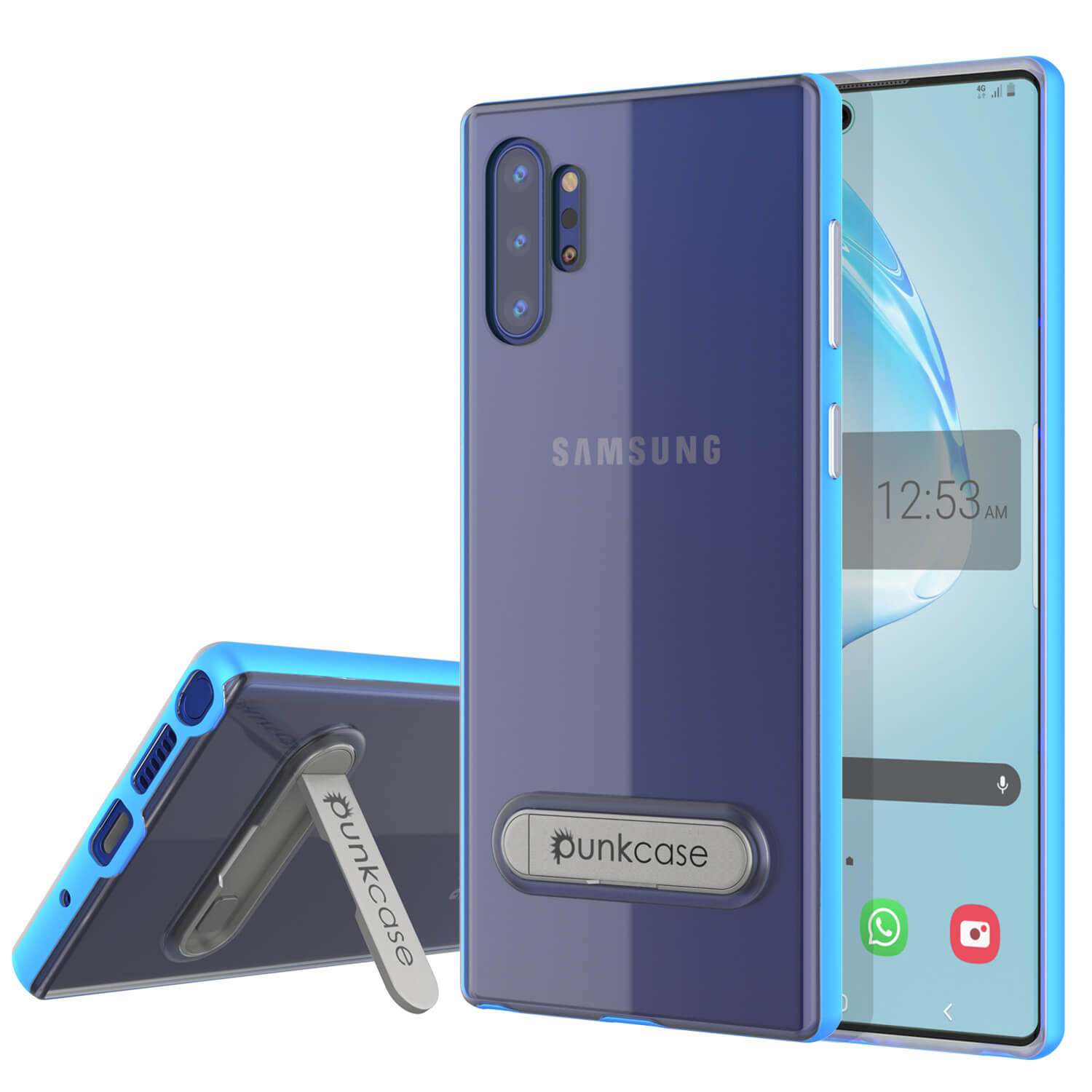 Galaxy Note 10+ Plus Capa Armadura PunkCase Lucid 3.0 com Suporte Integrado e Protetor de Tela [Azul]