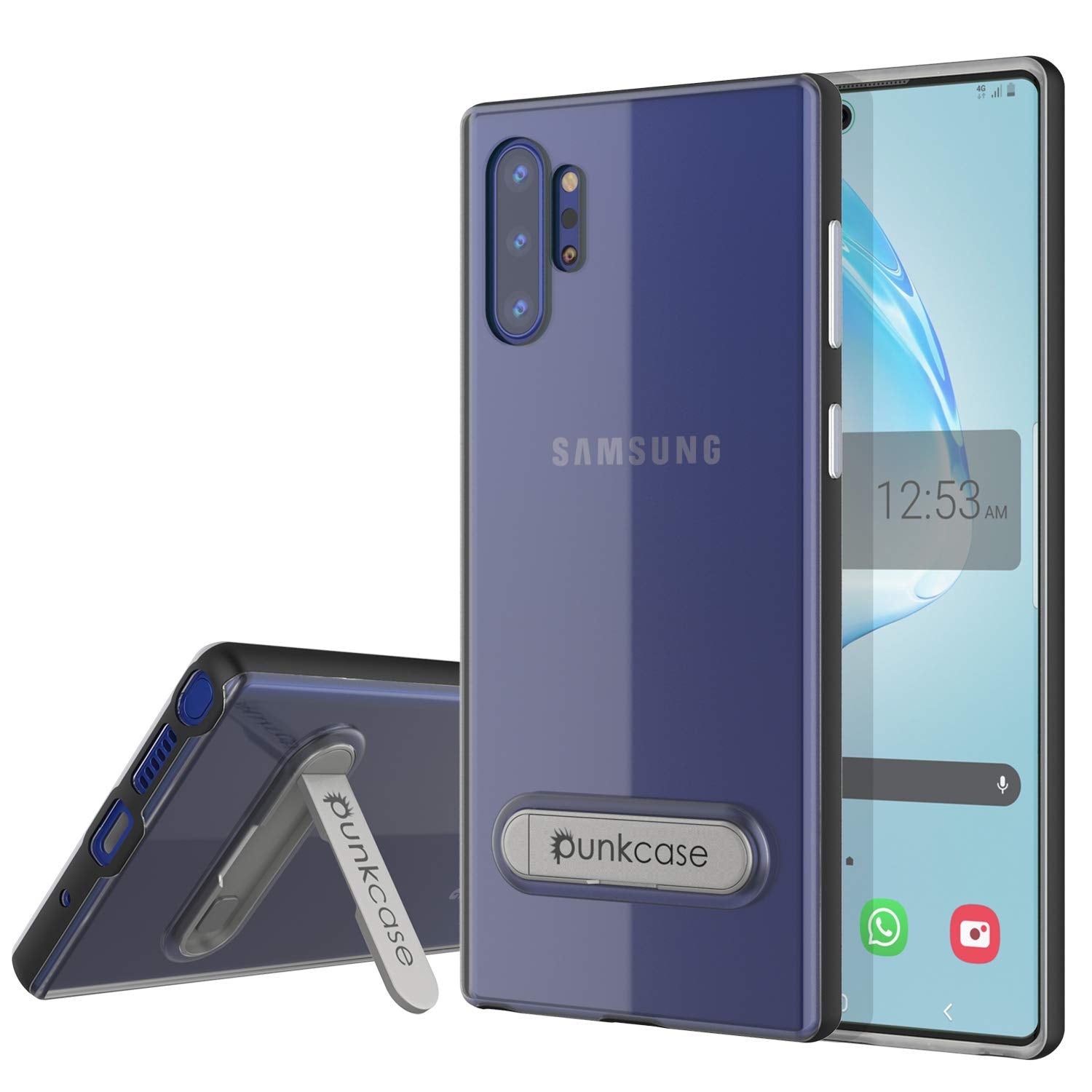 Capa Armadura Galaxy Note 10+ Plus Lucid 3.0 PunkCase com Suporte Integrado e Protetor de Tela [Preto]