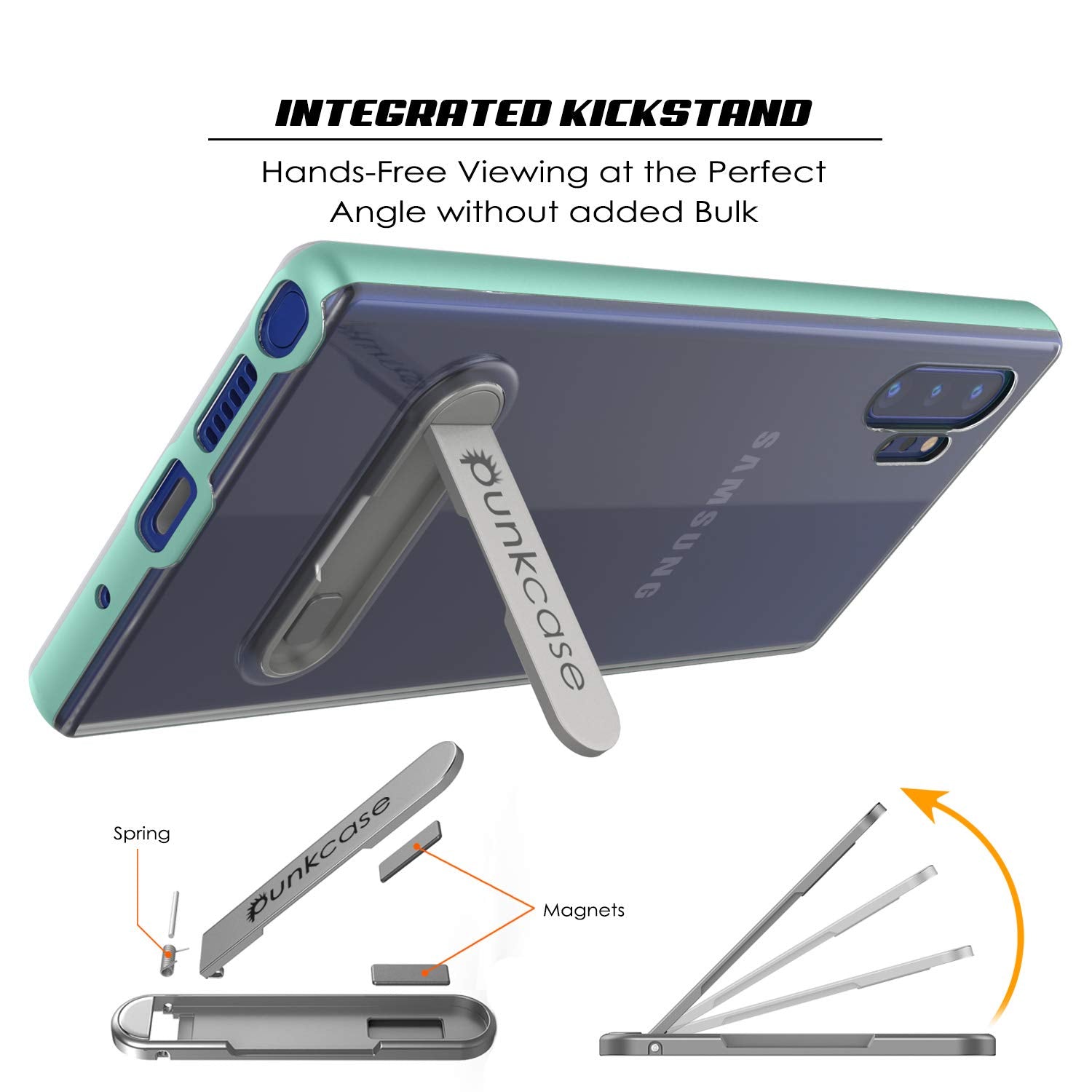 Galaxy Note 10+ Plus Capa Armor Lucid 3.0 PunkCase com Suporte Integrado e Protetor de Tela [Azul-petróleo]