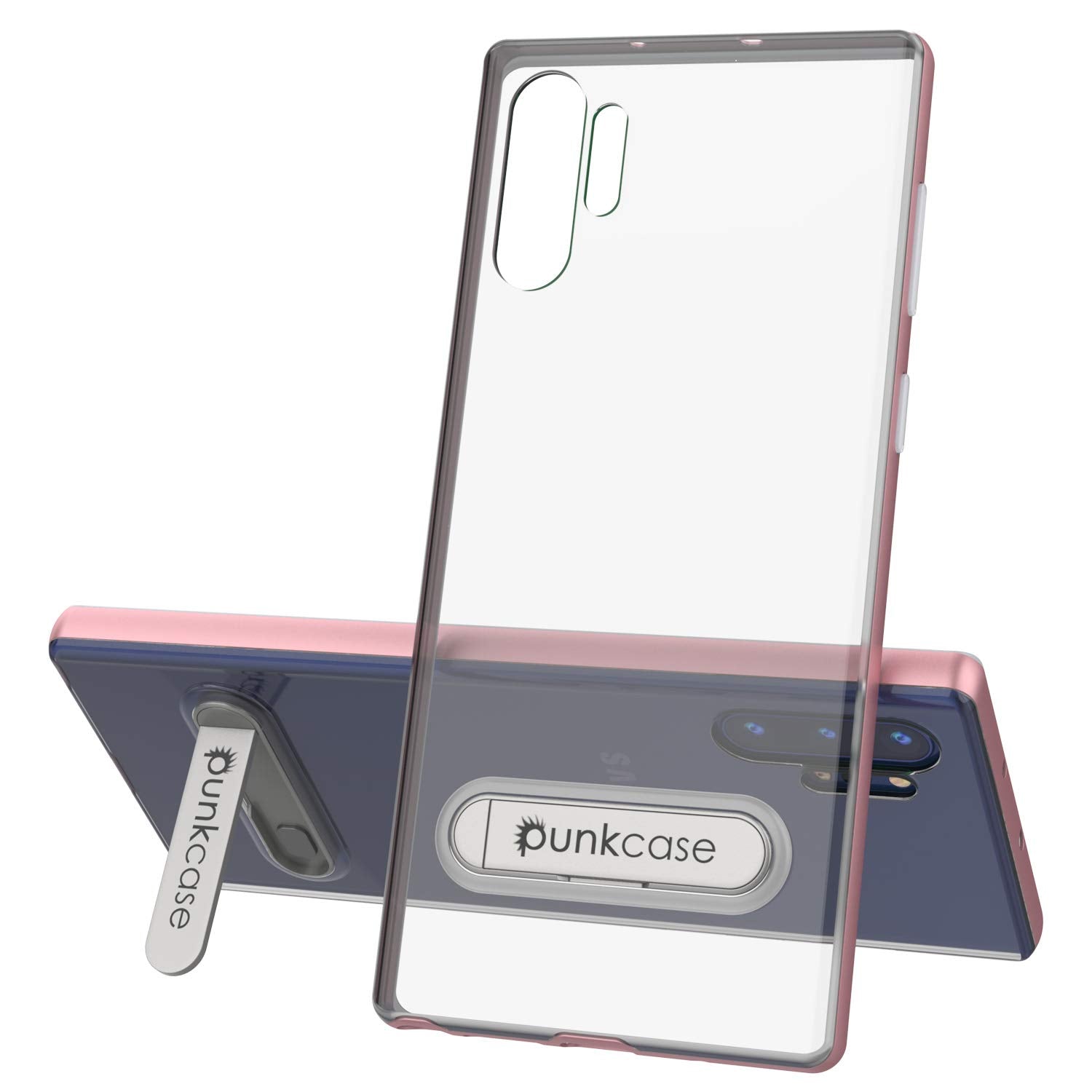 Capa de armadura PunkCase Lucid 3.0 para Galaxy Note 10+ Plus com suporte integrado e protetor de tela [Ouro Rosa]