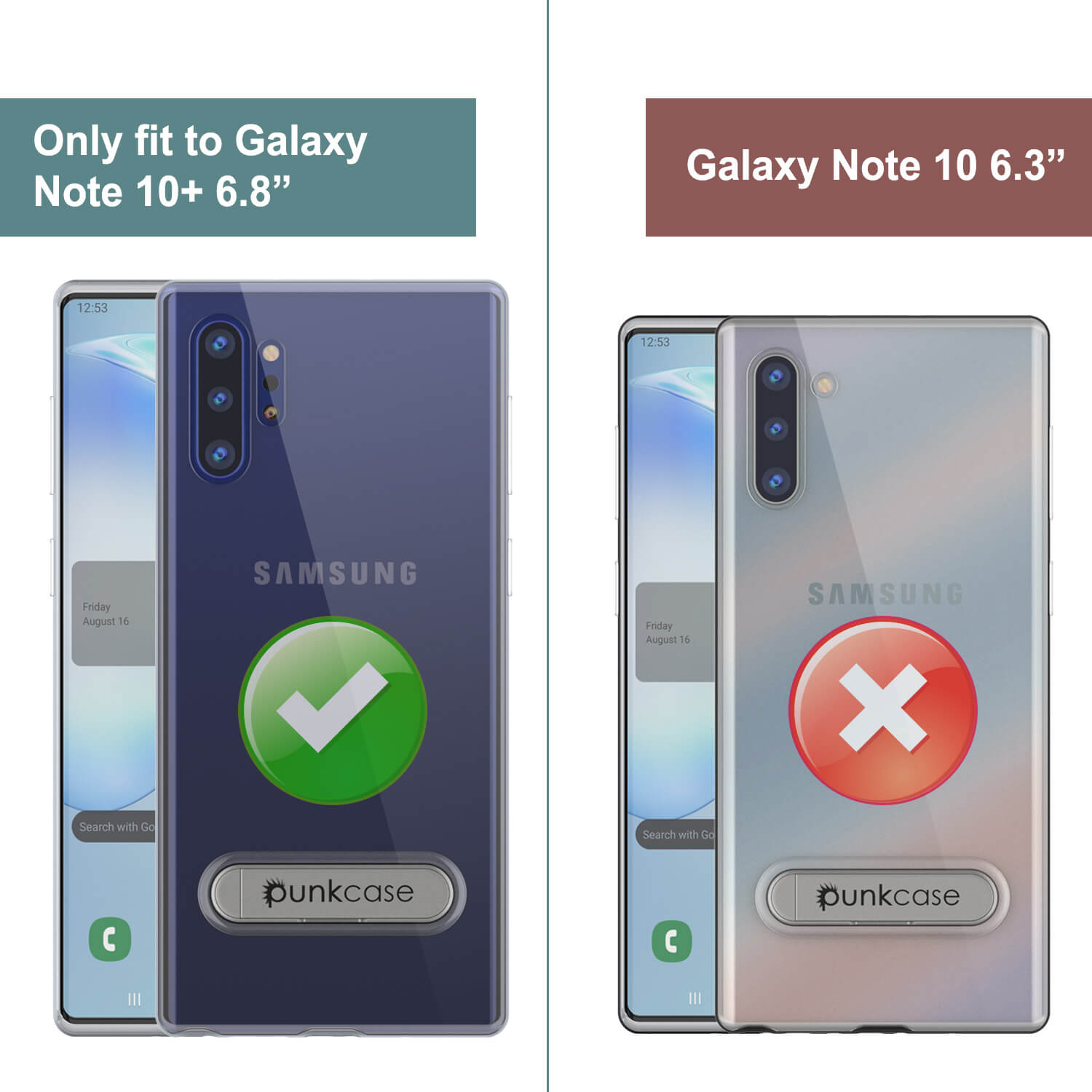 Capa de Armadura Galaxy Note 10+ Plus Lucid 3.0 PunkCase com Suporte Integrado e Protetor de Tela [Prata]