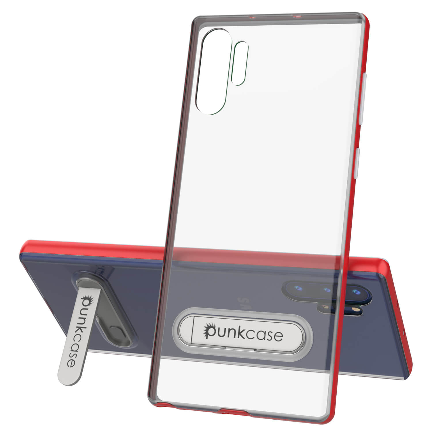 Capa de Armadura PunkCase Galaxy Note 10+ Plus Lucid 3.0 com Suporte Integrado e Protetor de Tela [Vermelho]