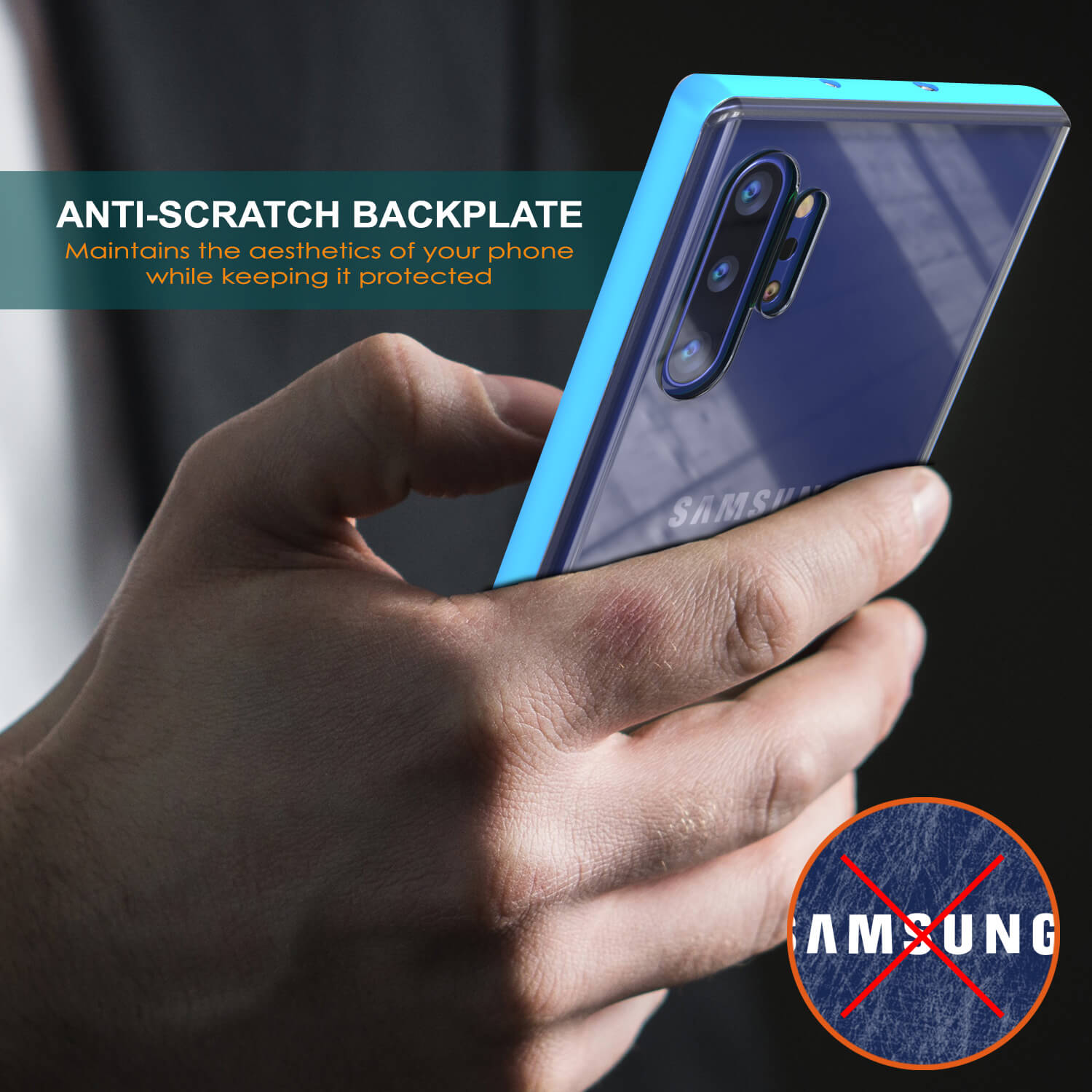 Galaxy Note 10+ Plus Capa Armadura PunkCase Lucid 3.0 com Suporte Integrado e Protetor de Tela [Azul]