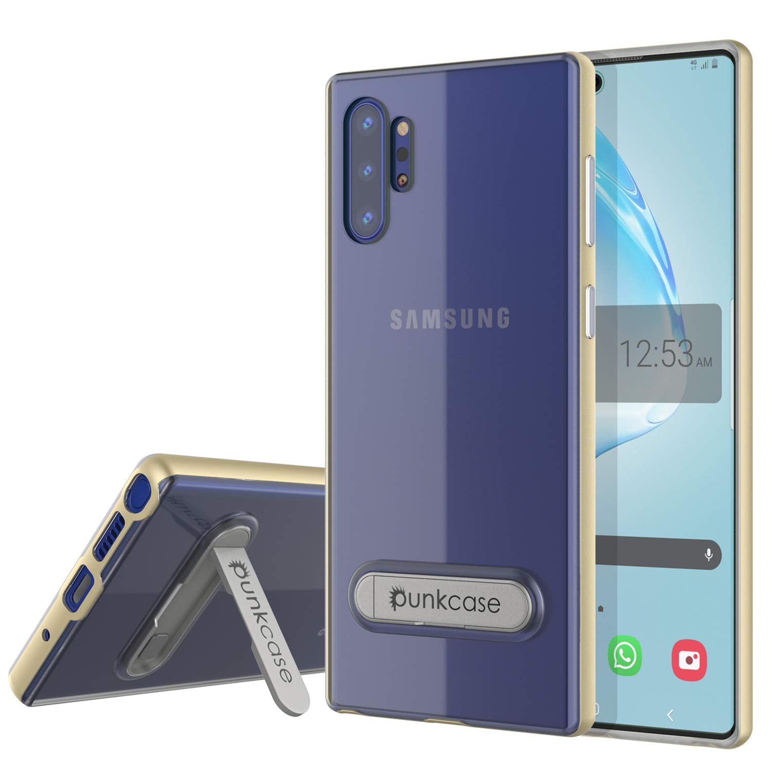 Galaxy Note 10+ Plus Capa Armor Lucid 3.0 PunkCase com Suporte Integrado e Protetor de Tela [Dourado]