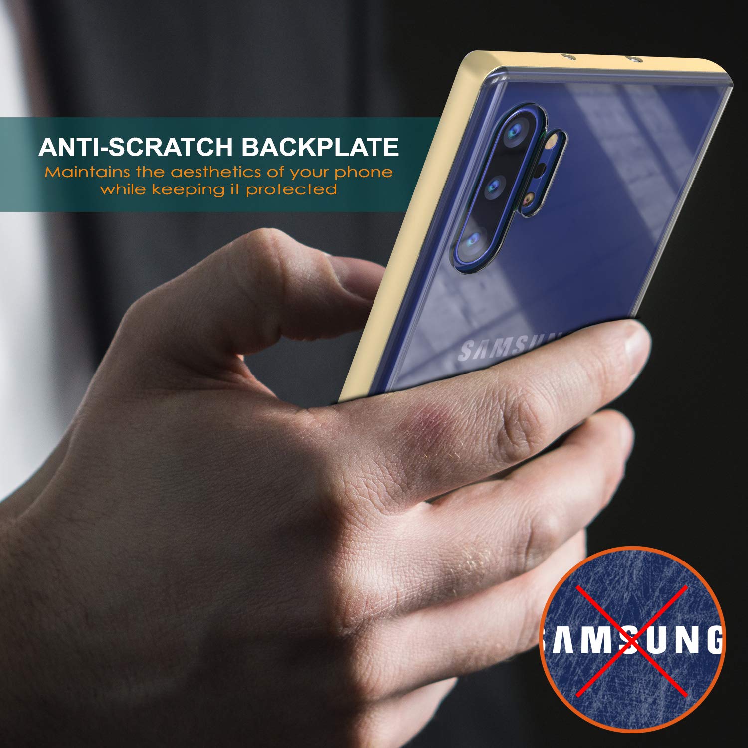 Galaxy Note 10+ Plus Capa Armor Lucid 3.0 PunkCase com Suporte Integrado e Protetor de Tela [Dourado]