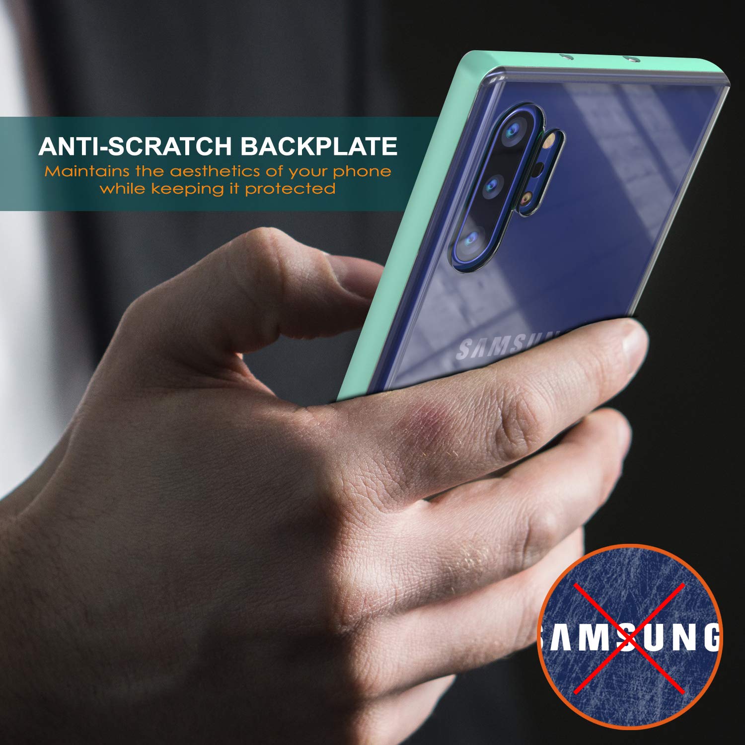 Galaxy Note 10+ Plus Capa Armor Lucid 3.0 PunkCase com Suporte Integrado e Protetor de Tela [Azul-petróleo]