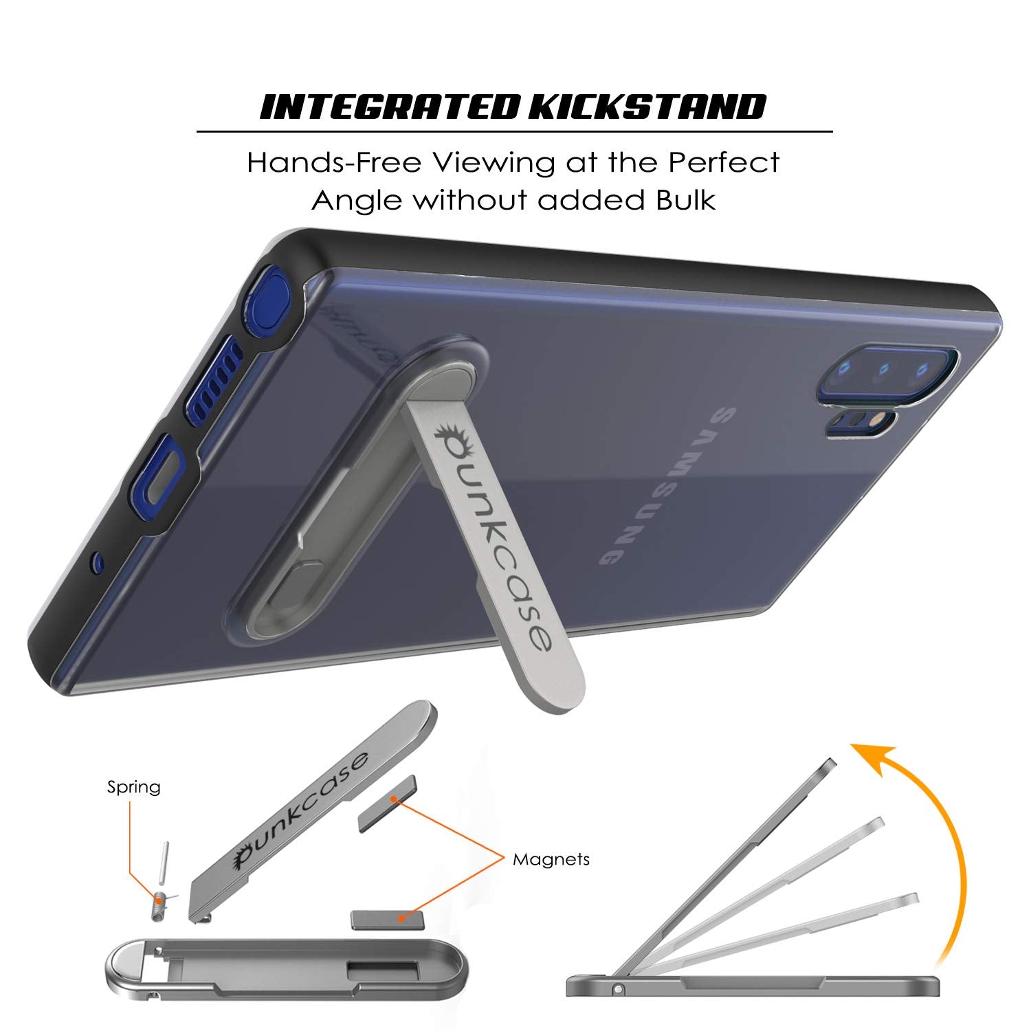 Capa Armadura Galaxy Note 10+ Plus Lucid 3.0 PunkCase com Suporte Integrado e Protetor de Tela [Preto]