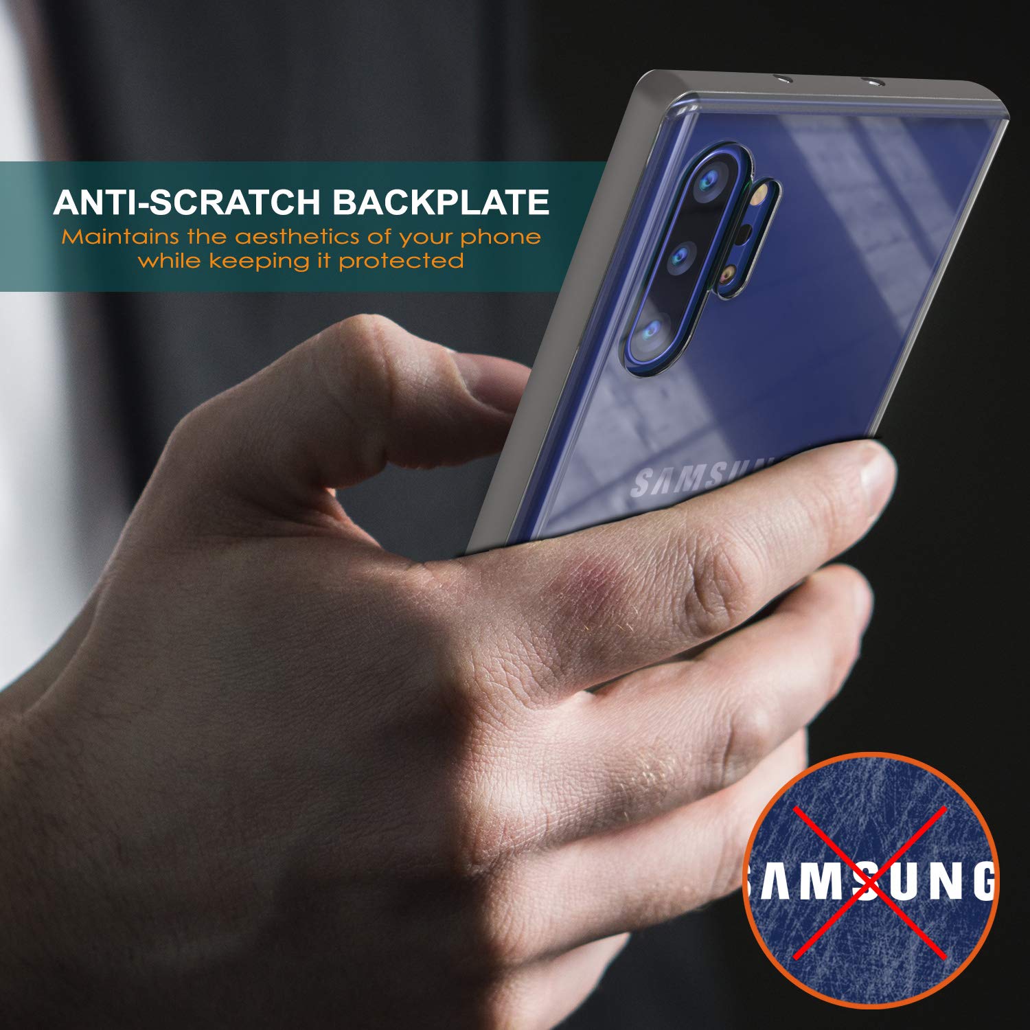 Galaxy Note 10+ Plus Capa de Armadura PunkCase Lucid 3.0 com Suporte Integrado e Protetor de Tela [Cinza]