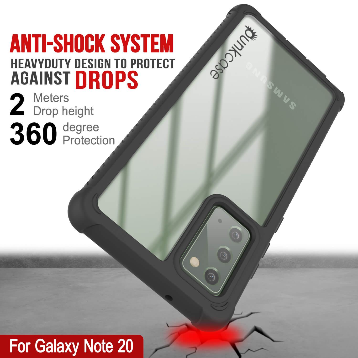 Capa Punkcase Galaxy Note 20, Série Spartan] Verde Claro Robusta, Resistente com Protetor de Tela Incorporado