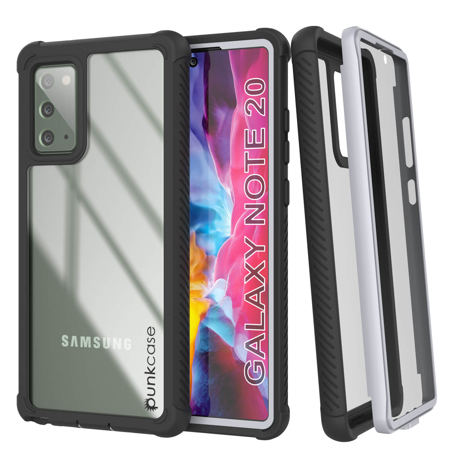 Capa Punkcase Galaxy Note 20, Série Spartan Branca Resistente e Robusta com Protetor de Tela Embutido.
