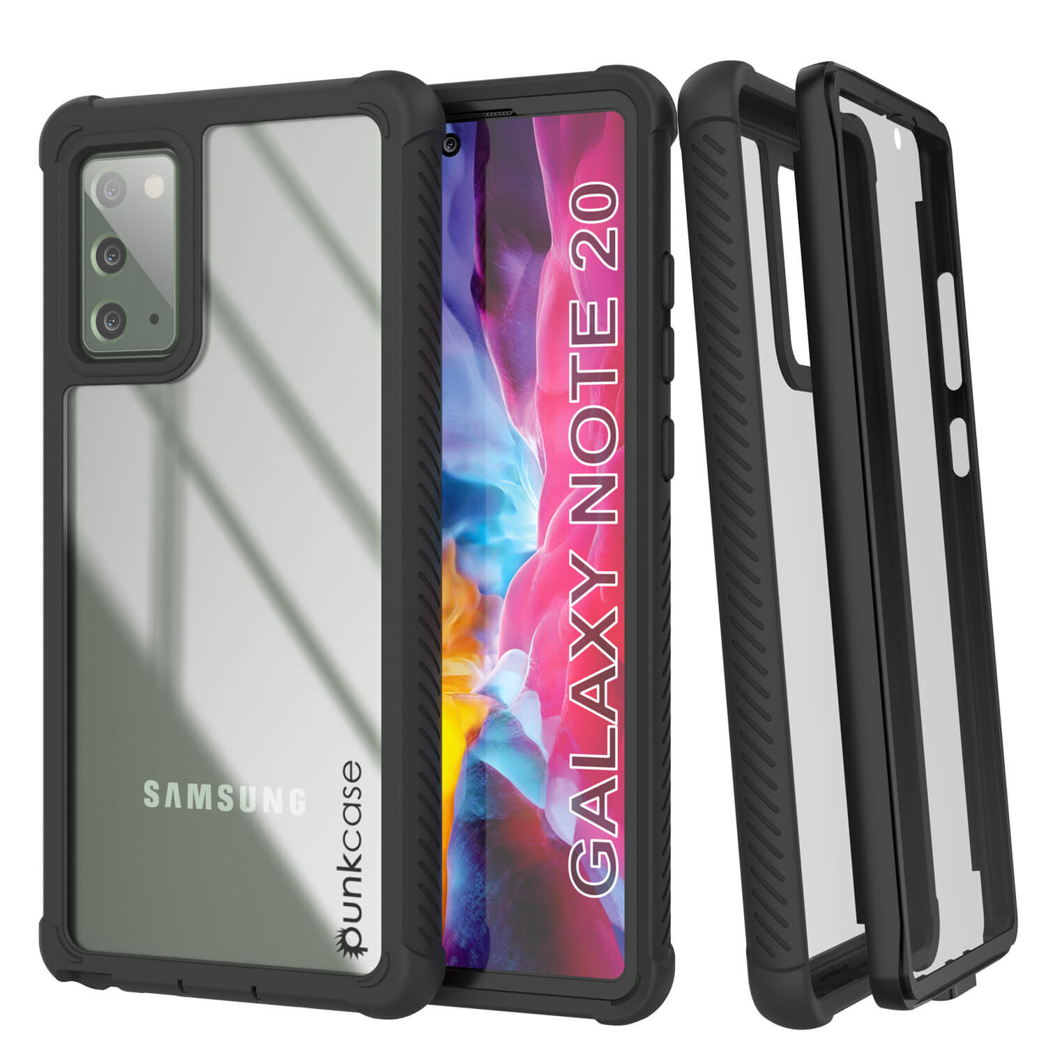 Capa Punkcase Galaxy Note 20, Série Espartana, Capa Resistente Transparente com Protetor de Tela Embutido
