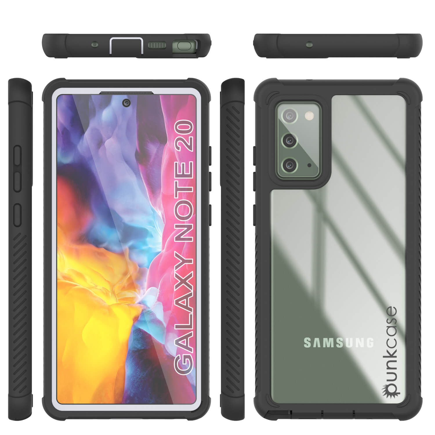 Capa Punkcase Galaxy Note 20, Série Spartan Branca Resistente e Robusta com Protetor de Tela Embutido.
