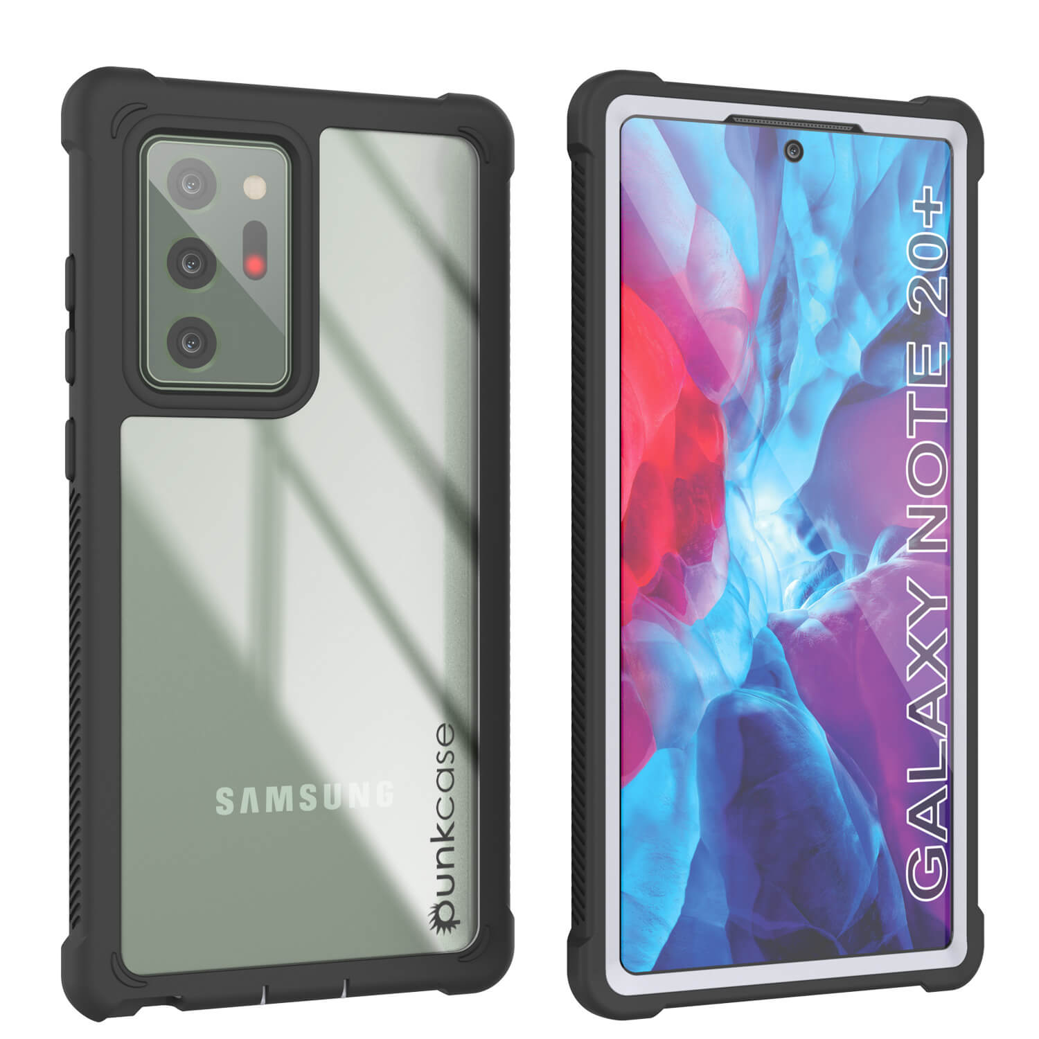 Capa Punkcase Galaxy Note 20 Ultra, Série Spartan Branco Capa Resistente Resistente com Protetor de Tela Embutido