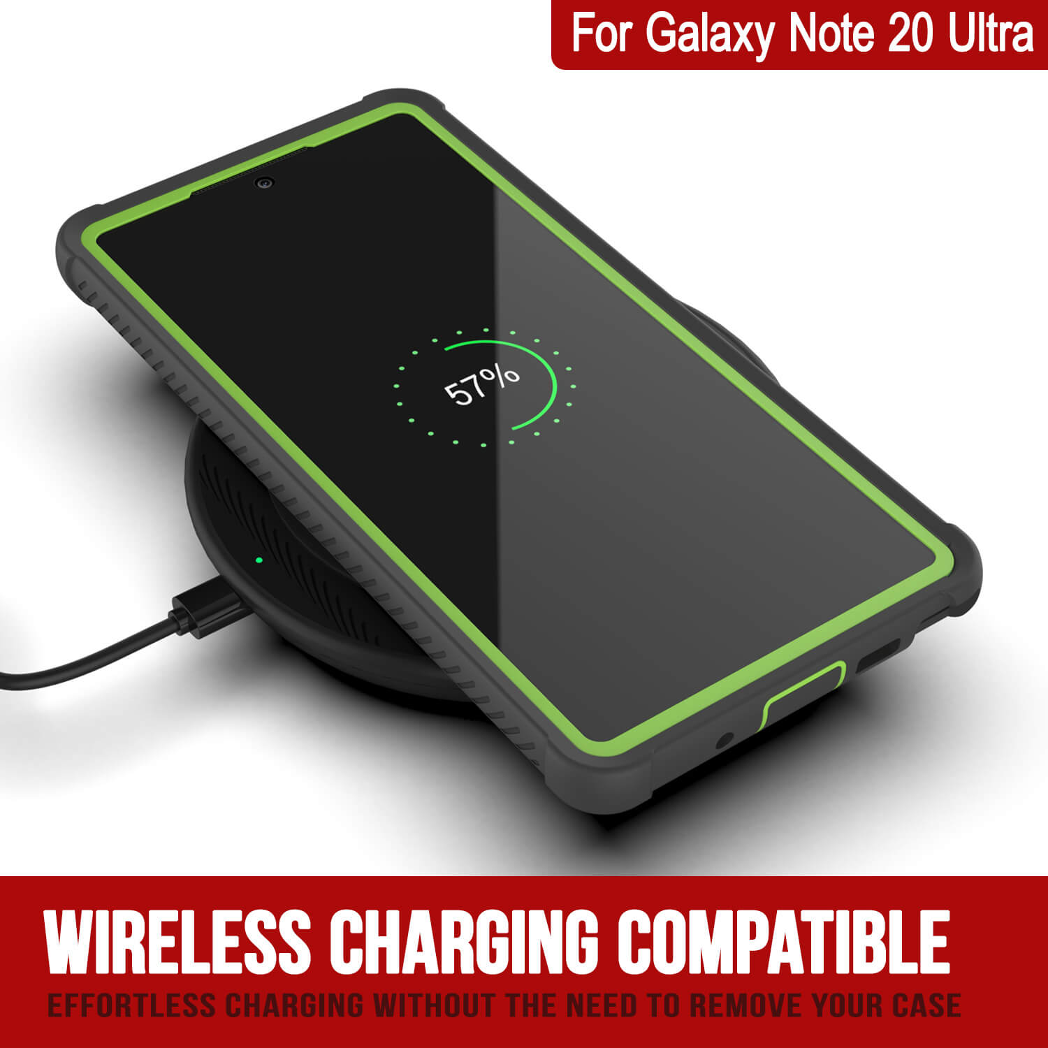 Capa Galaxy Note 20 Ultra Punkcase, [Série Espartana] Verde Claro Resistente Robusta com Protetor de Tela Embutido