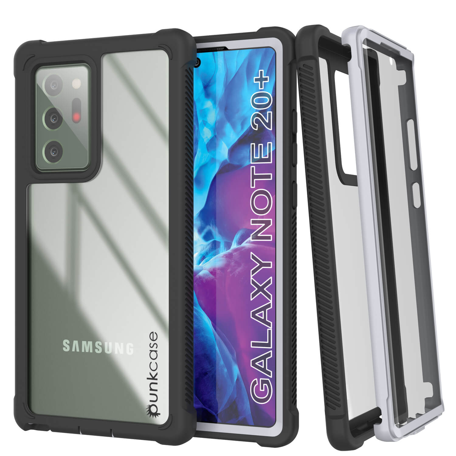 Capa Punkcase Galaxy Note 20 Ultra, Série Spartan Branco Capa Resistente Resistente com Protetor de Tela Embutido