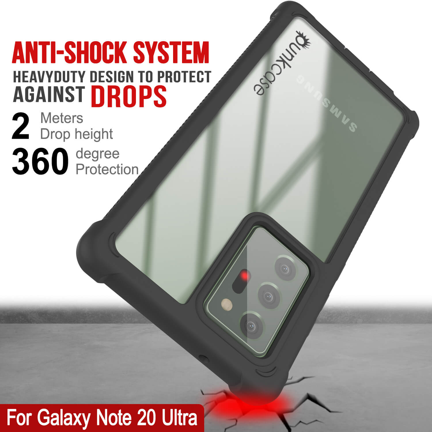 Capa Galaxy Note 20 Ultra Punkcase, [Série Espartana] Verde Claro Resistente Robusta com Protetor de Tela Embutido