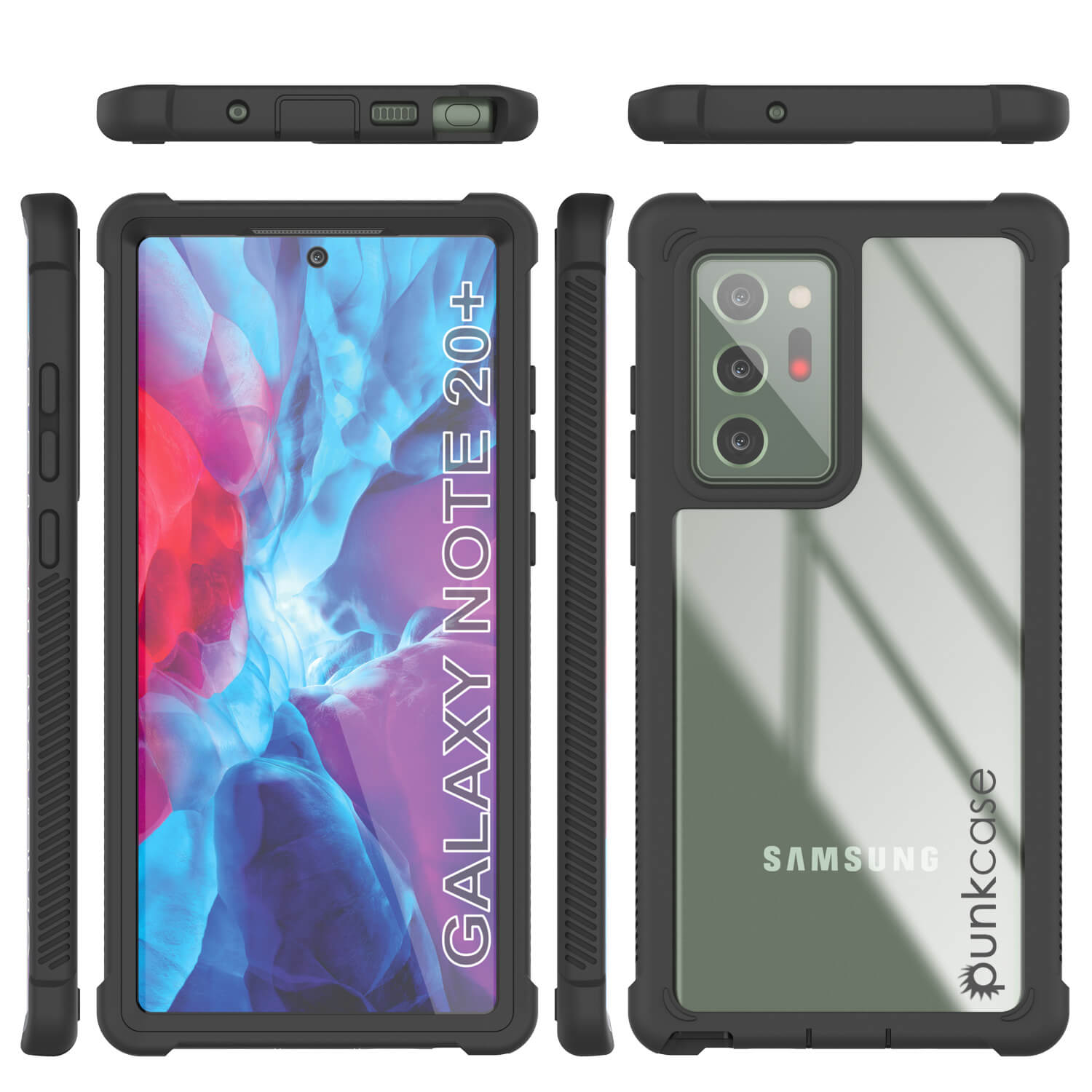 Capa Punkcase Galaxy Note 20 Ultra, Série Espartana, Preta, Resistente e Resistente, com Protetor de Tela Integrado