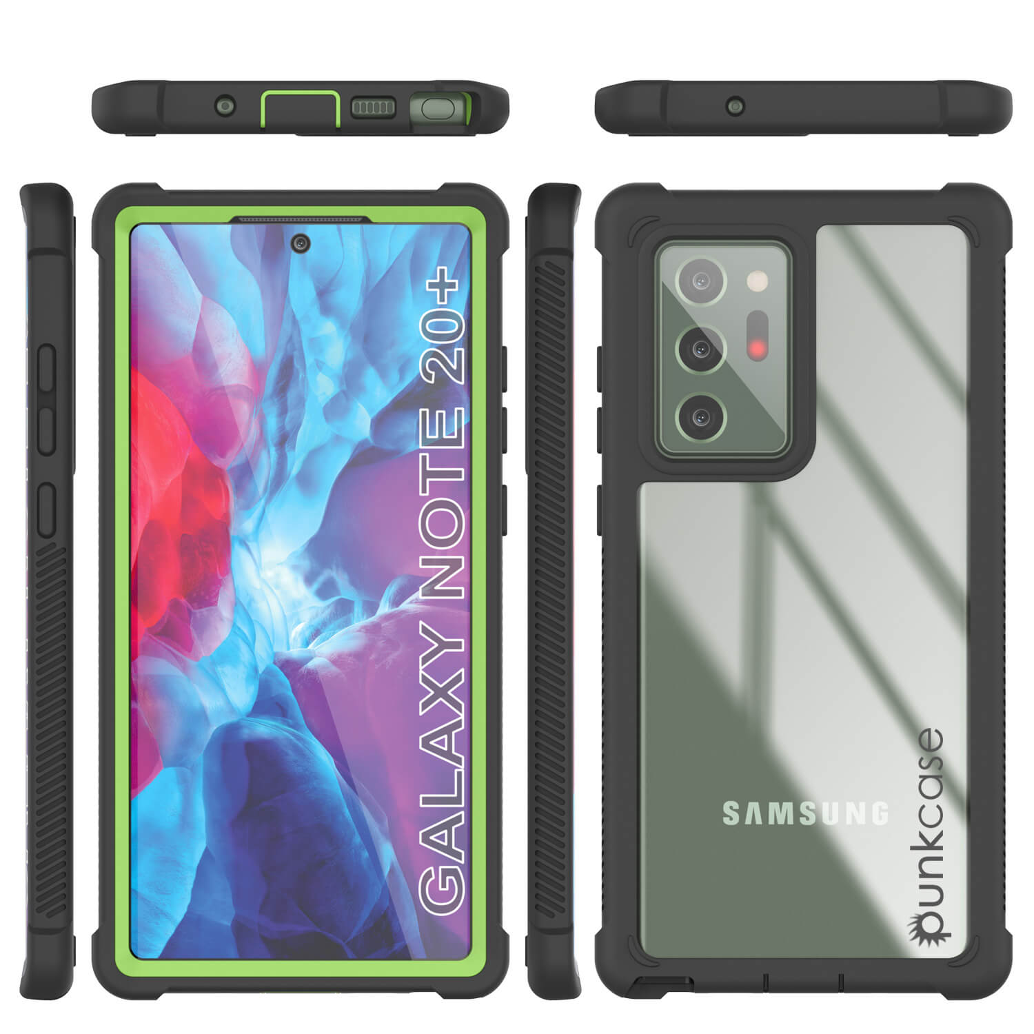 Capa Galaxy Note 20 Ultra Punkcase, [Série Espartana] Verde Claro Resistente Robusta com Protetor de Tela Embutido
