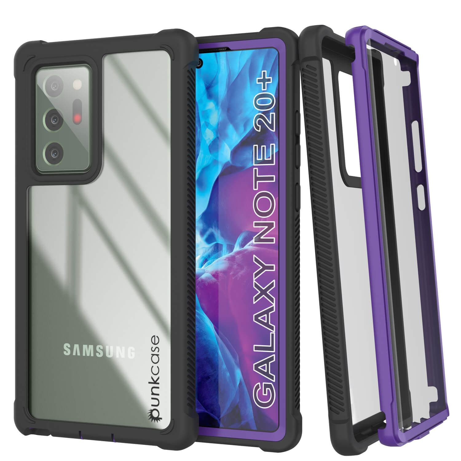 Capa Punkcase Galaxy Note 20 Ultra, Série [Spartan] Roxa Resistente e Resistente com Protetor de Tela Embutido