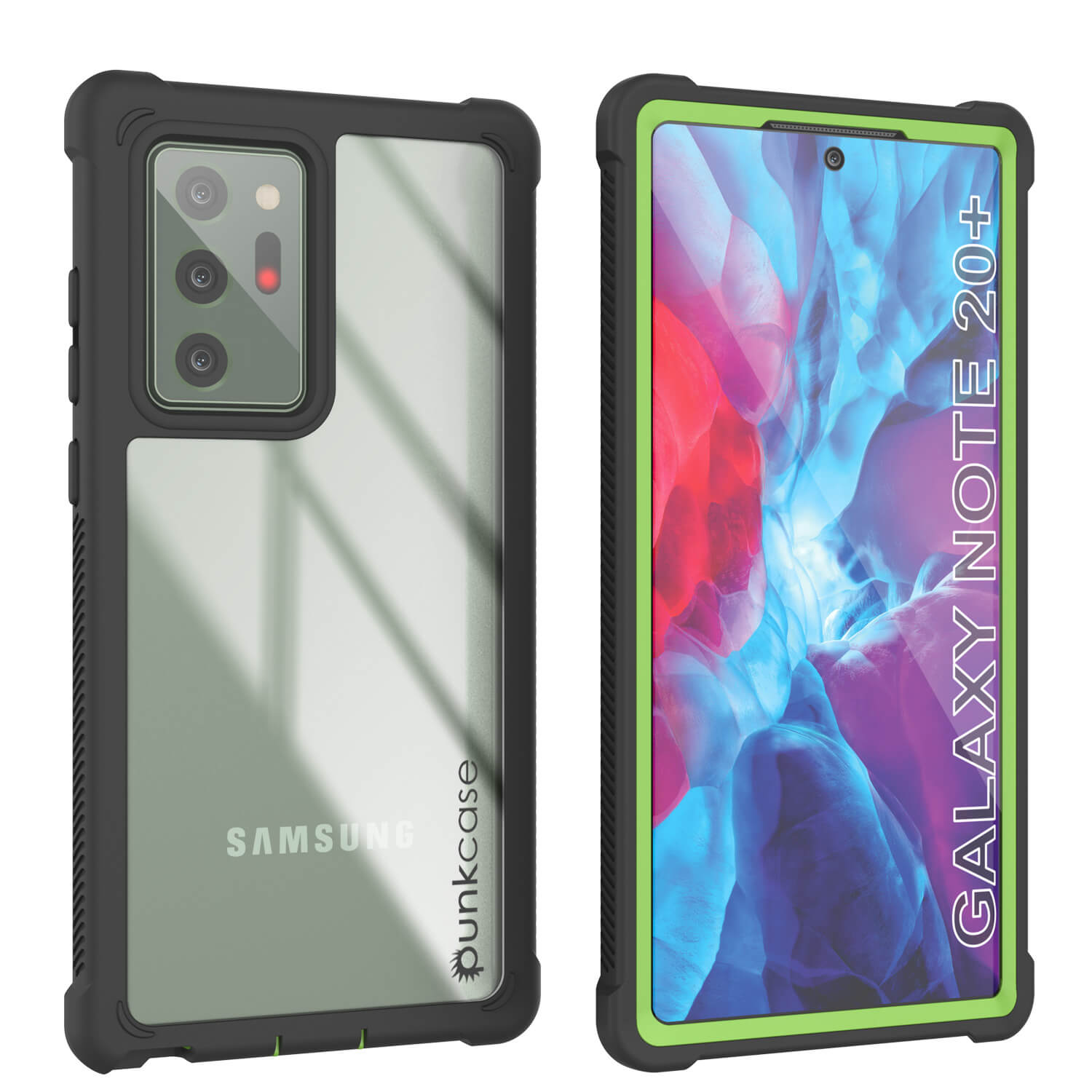 Capa Galaxy Note 20 Ultra Punkcase, [Série Espartana] Verde Claro Resistente Robusta com Protetor de Tela Embutido
