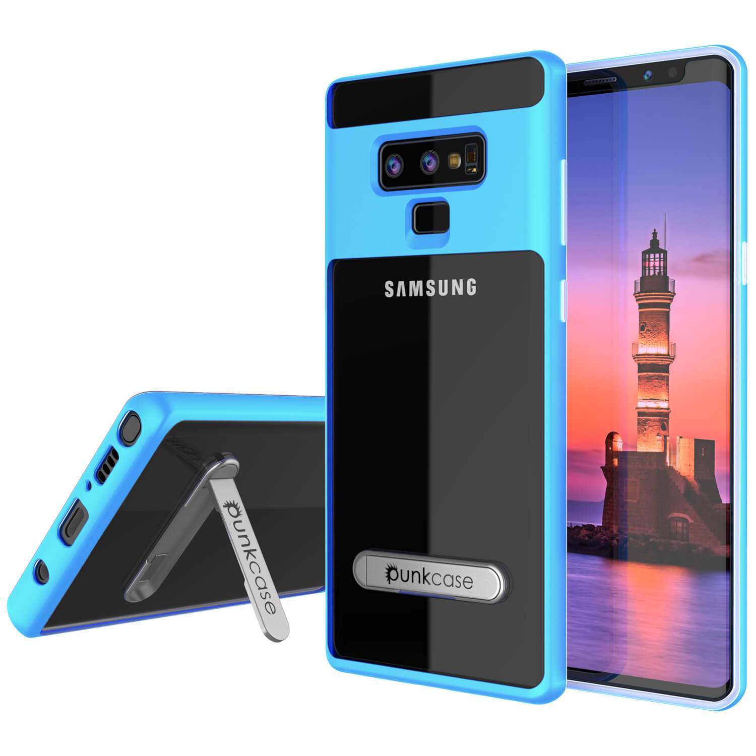 Capa de armadura Galaxy Note 9 Lucid 3.0 PunkCase com suporte integrado e protetor de tela [Azul]