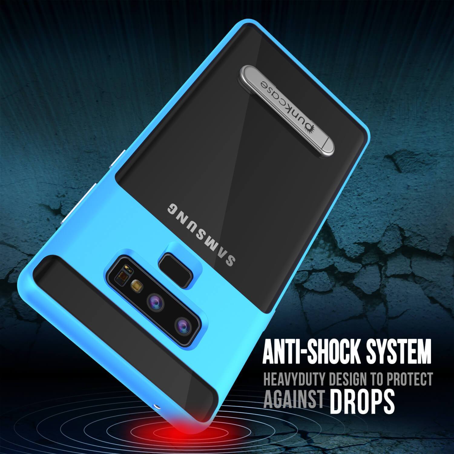 Galaxy Note 9 Lucid 3.0 PunkCase Armor Cover w/Integrated Kickstand and Screen Protector [Blue] (Color in image: Red)