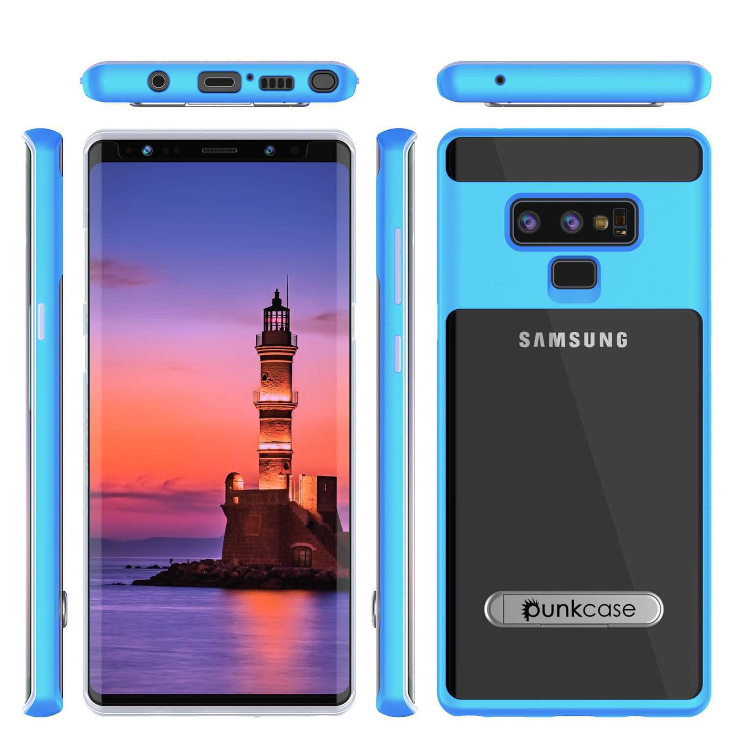 Galaxy Note 9 Lucid 3.0 PunkCase Armor Cover w/Integrated Kickstand and Screen Protector [Blue] (Color in image: Teal)