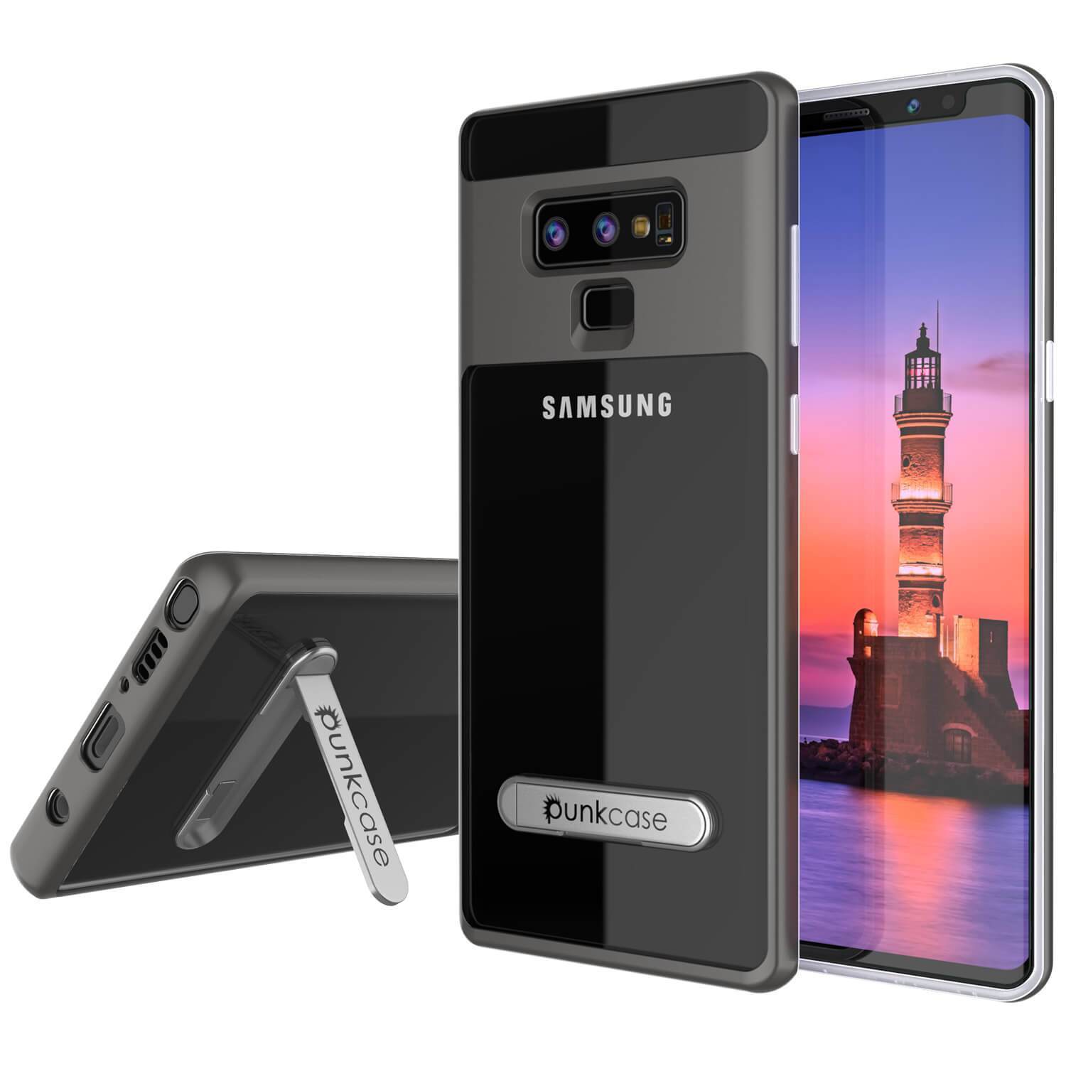 Capa de armadura Galaxy Note 9 Lucid 3.0 PunkCase com suporte integrado e protetor de tela [Cinza]